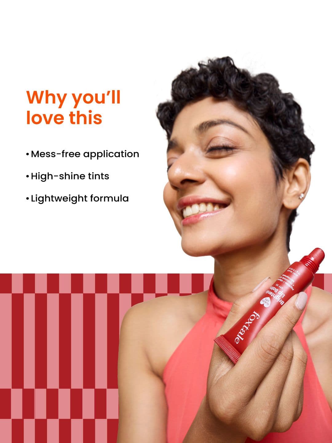 FoxTale SPF 30 Brightening Lip Balm with Peptides & Vit C - Ruby Glaze - 12 g