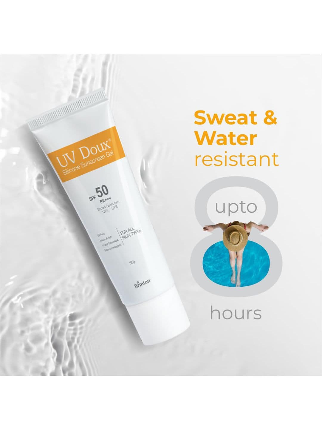 Brinton UV Doux Silicone Sunscreen Gel SPF 50 PA+++ - 50g