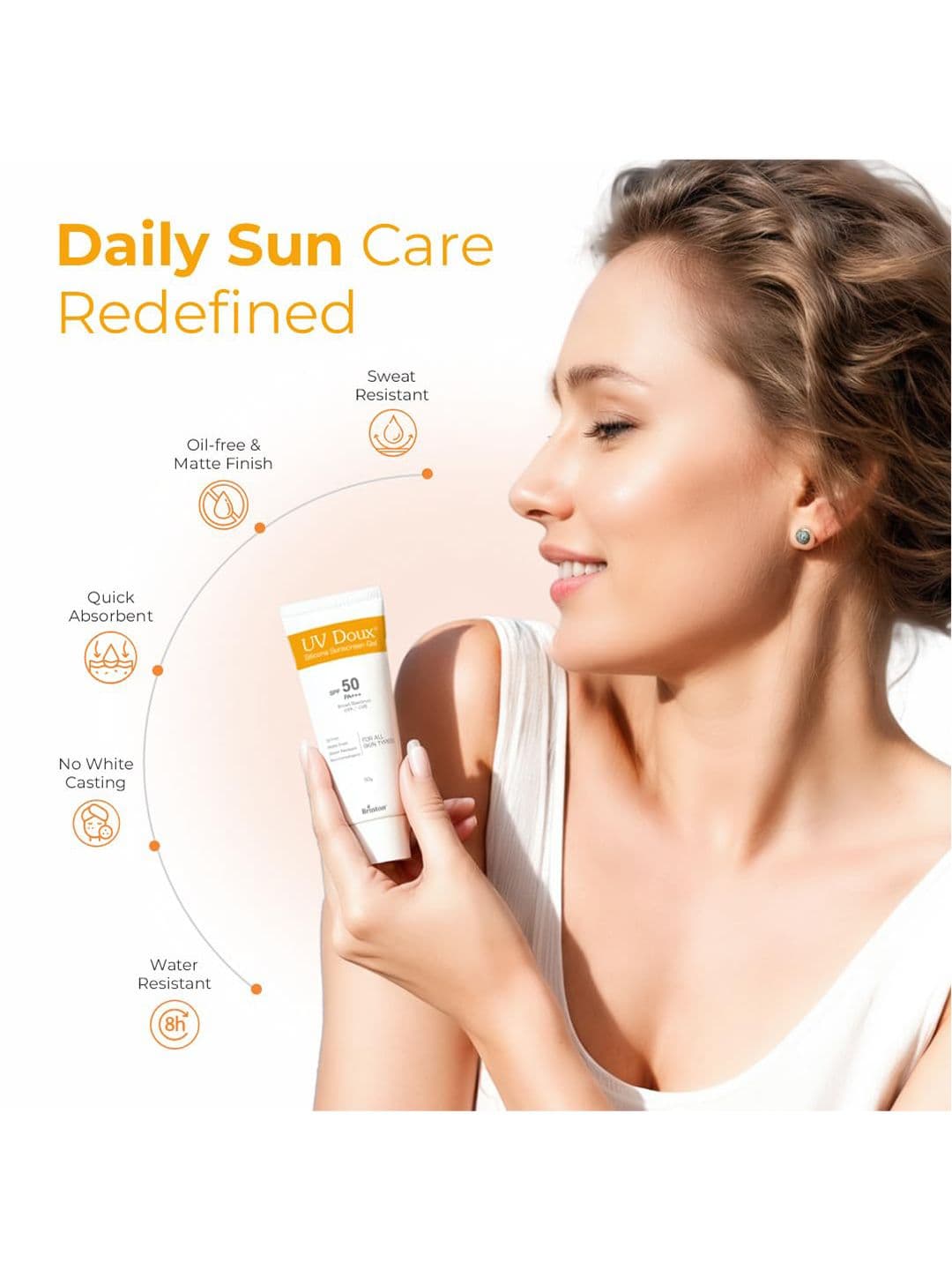 Brinton UV Doux Silicone Sunscreen Gel SPF 50 PA+++ - 50g