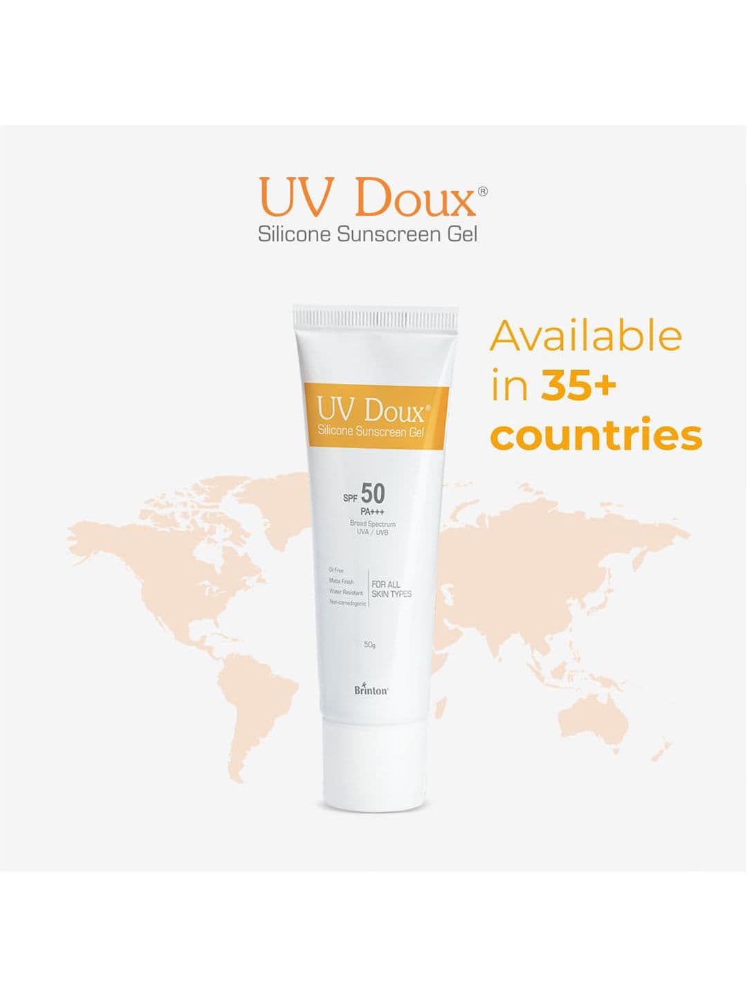 Brinton UV Doux Silicone Sunscreen Gel SPF 50 PA+++ - 50g