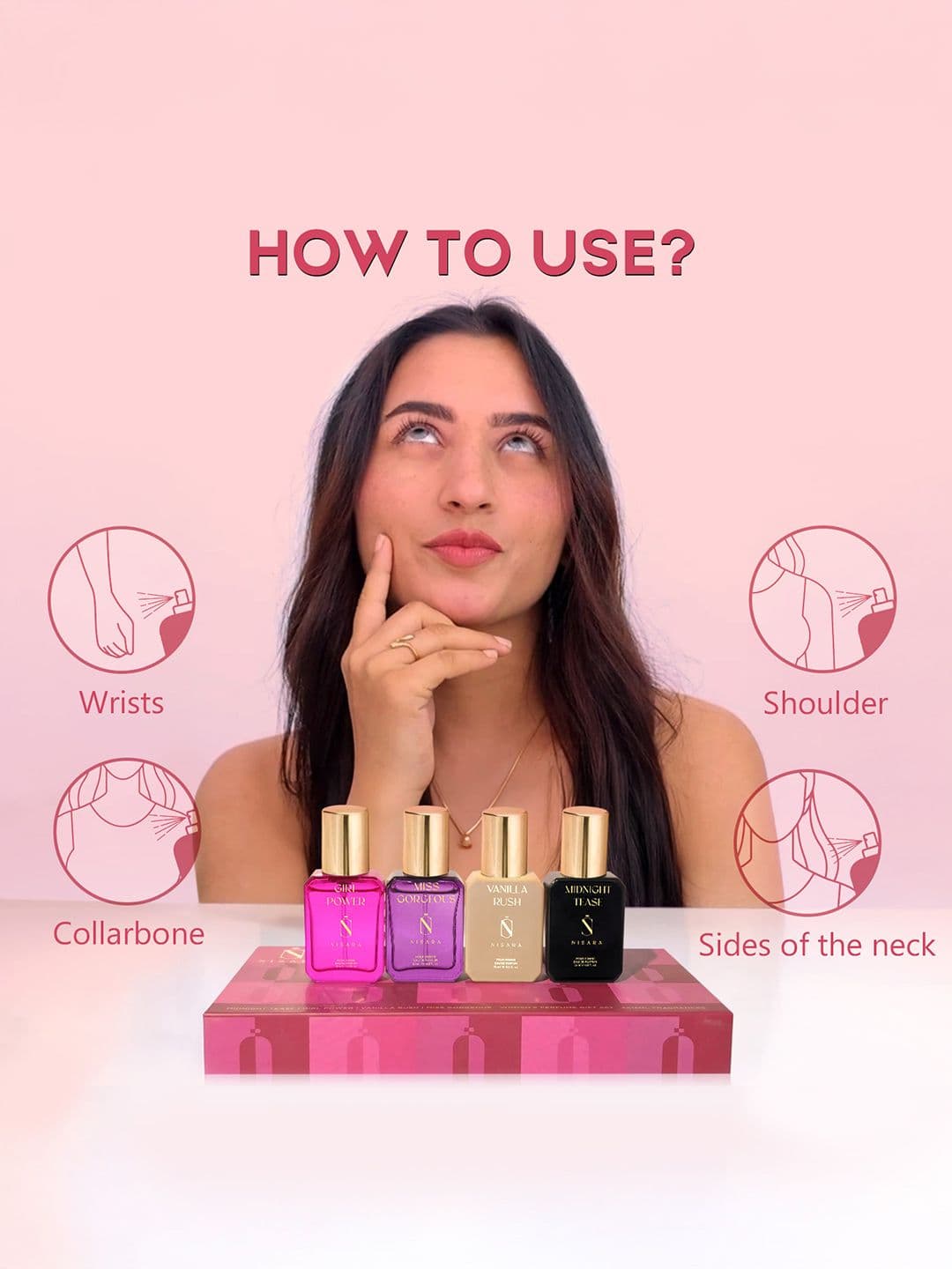 NISARA Women Gift Set of 4 Eau De Parfum - 15 ml each