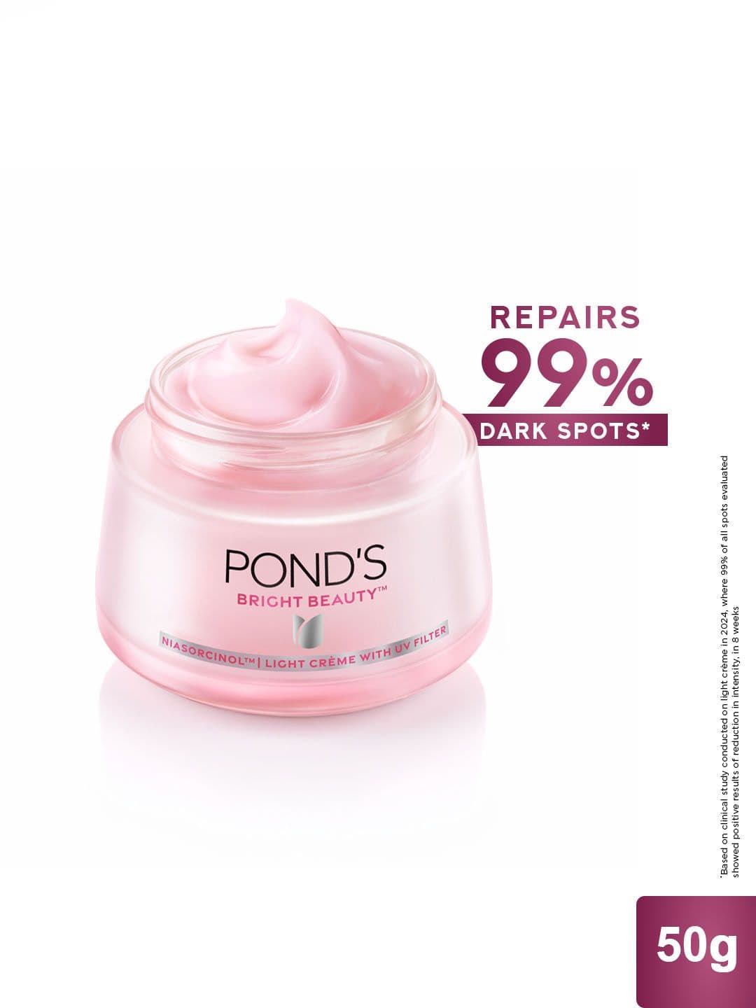 Ponds Bright Beauty Light Cream with UV Filter Niasorcinol for Dark Spots - 50g