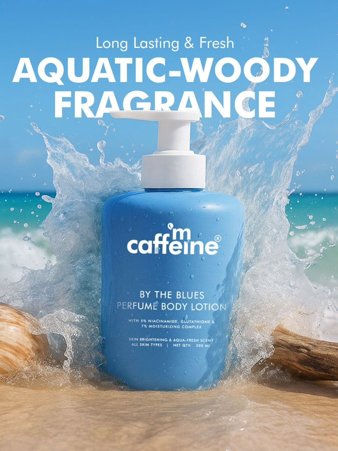 MCaffeine By the Blues Brightening Perfume Body Lotion 5% Niacinamide- 300ml