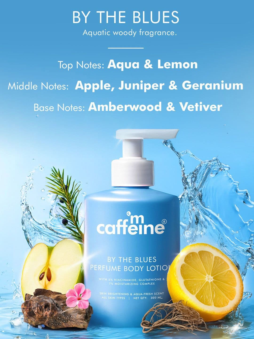 MCaffeine By the Blues Brightening Perfume Body Lotion 5% Niacinamide- 300ml