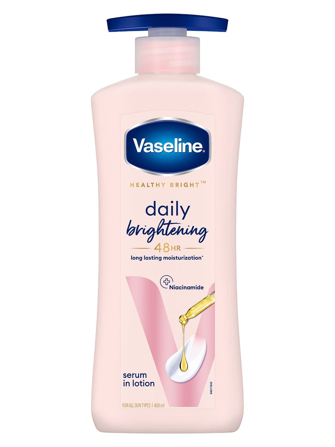 Vaseline Daily Brightening Body Lotion For Healthy & Glowing Skin with Niacinamide - 400ml