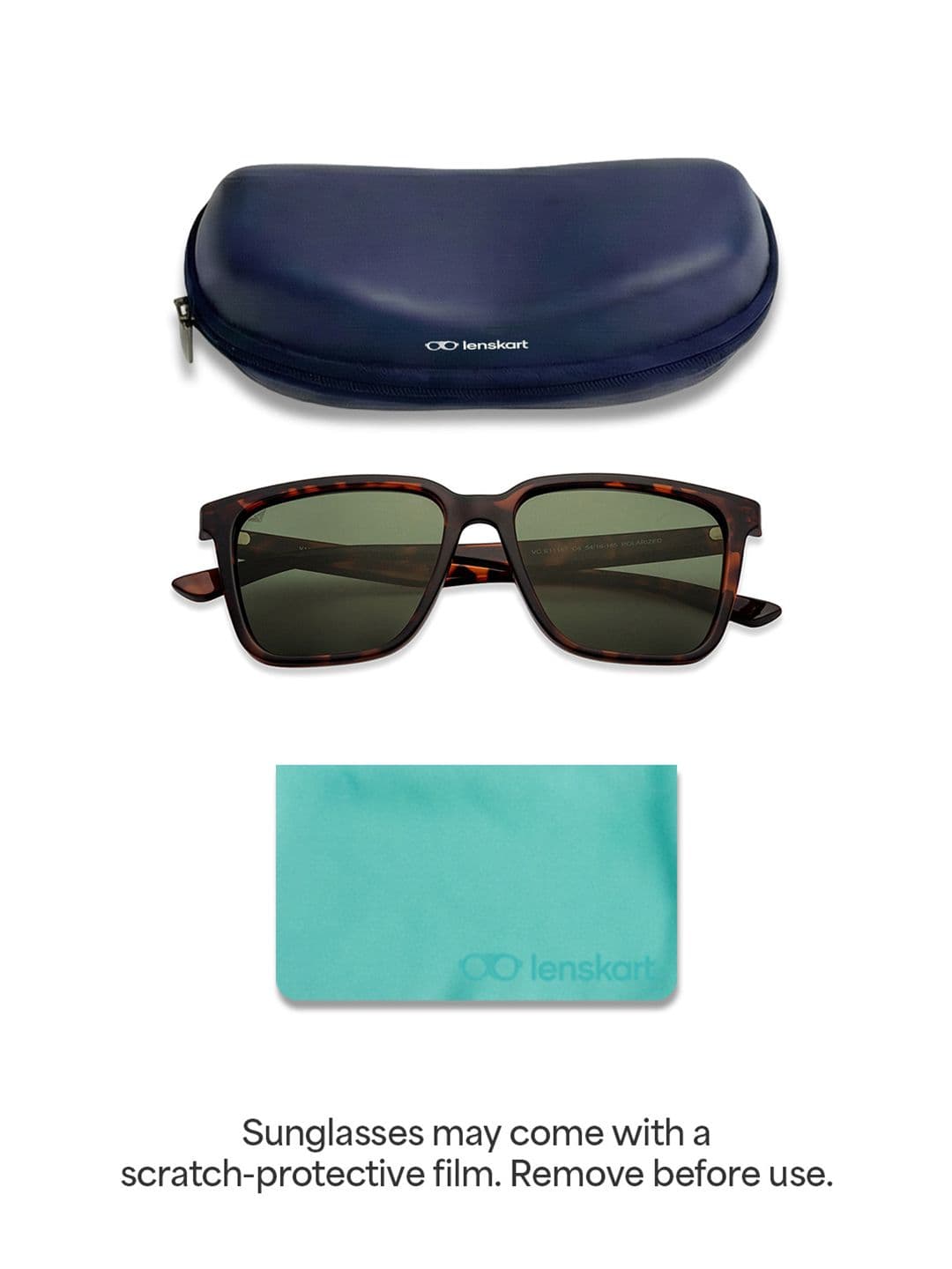 Vincent Chase by Lenskart Unisex Green Wayfarer Sunglasses with Polarised and UV Protected Lens 130814