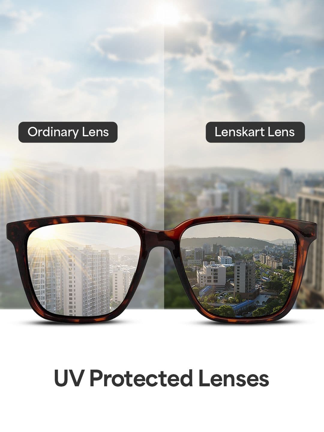 Vincent Chase by Lenskart Unisex Green Wayfarer Sunglasses with Polarised and UV Protected Lens 130814