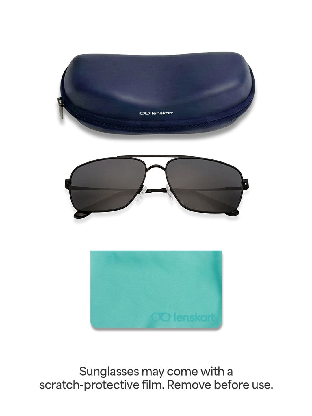 Vincent Chase by Lenskart Unisex Lens & Rectangle Sunglasses with Polarised and UV Protected Lens