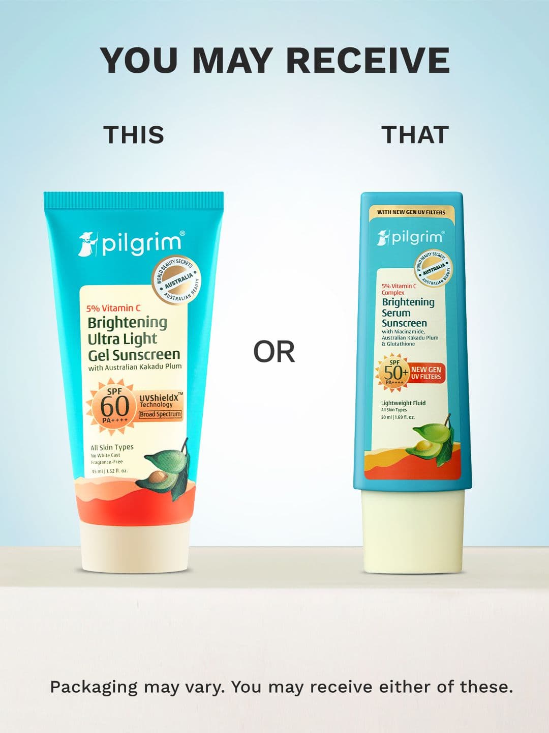 Pilgrim 5% Vitamin C Complex Brightening Serum Sunscreen SPF 50+ PA++++ - 50 ml