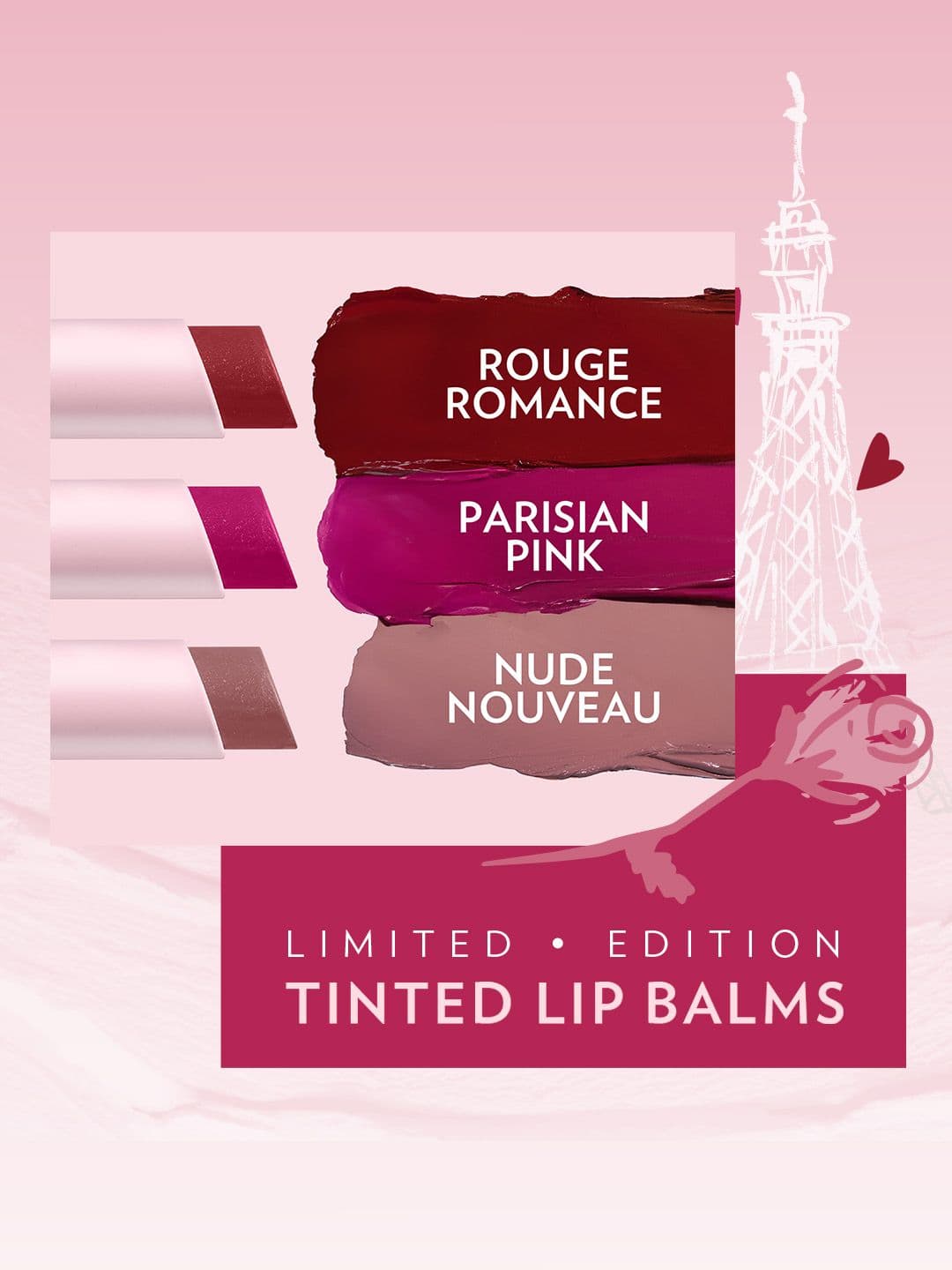 Vaseline Emily in Paris Limited Edition Tinted Lip Balm Stick 3g - Parisian Pink