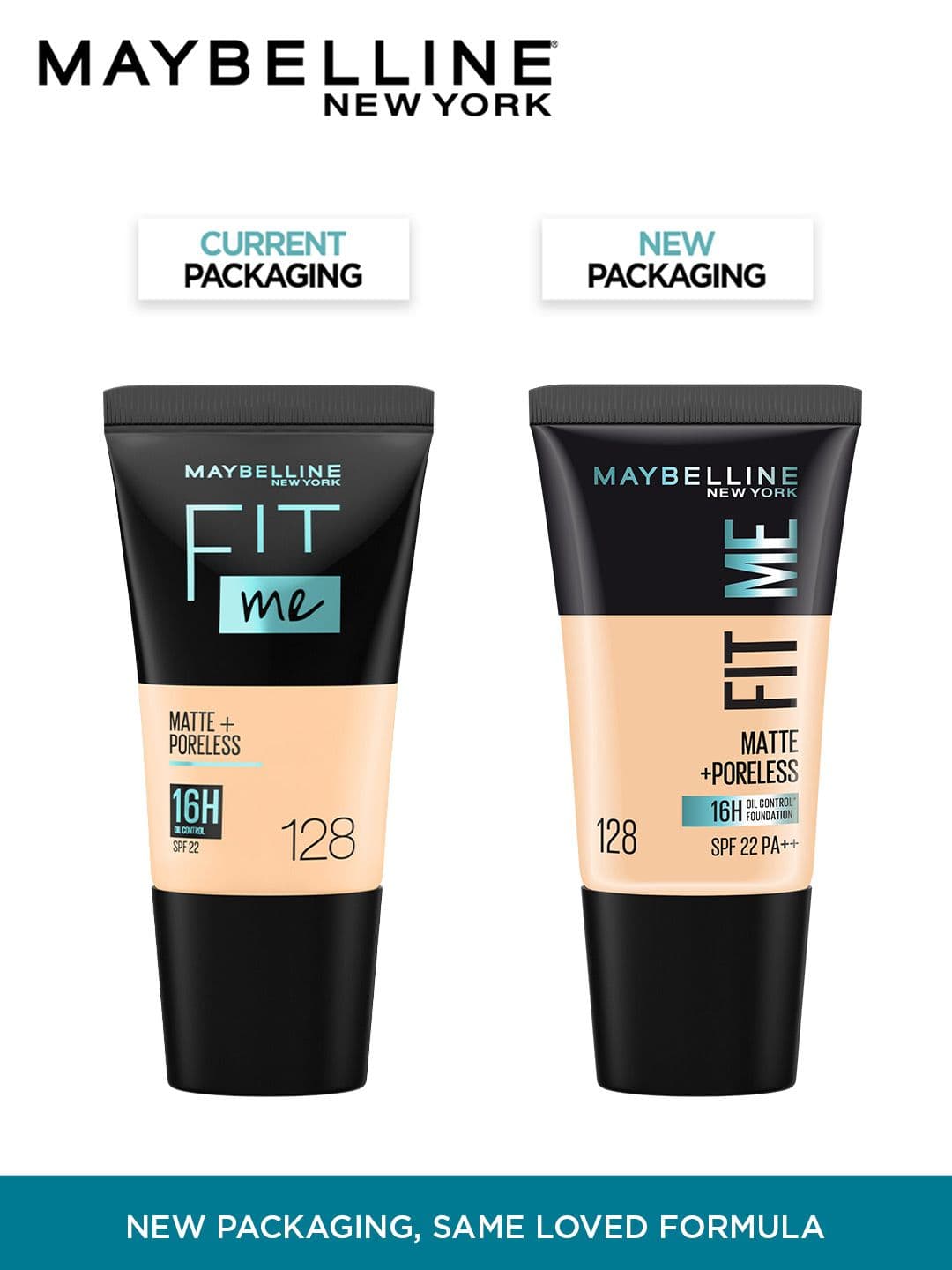 Maybelline New York Fit Me Matte+Poreless Foundation 18 ml - Warm Nude 128