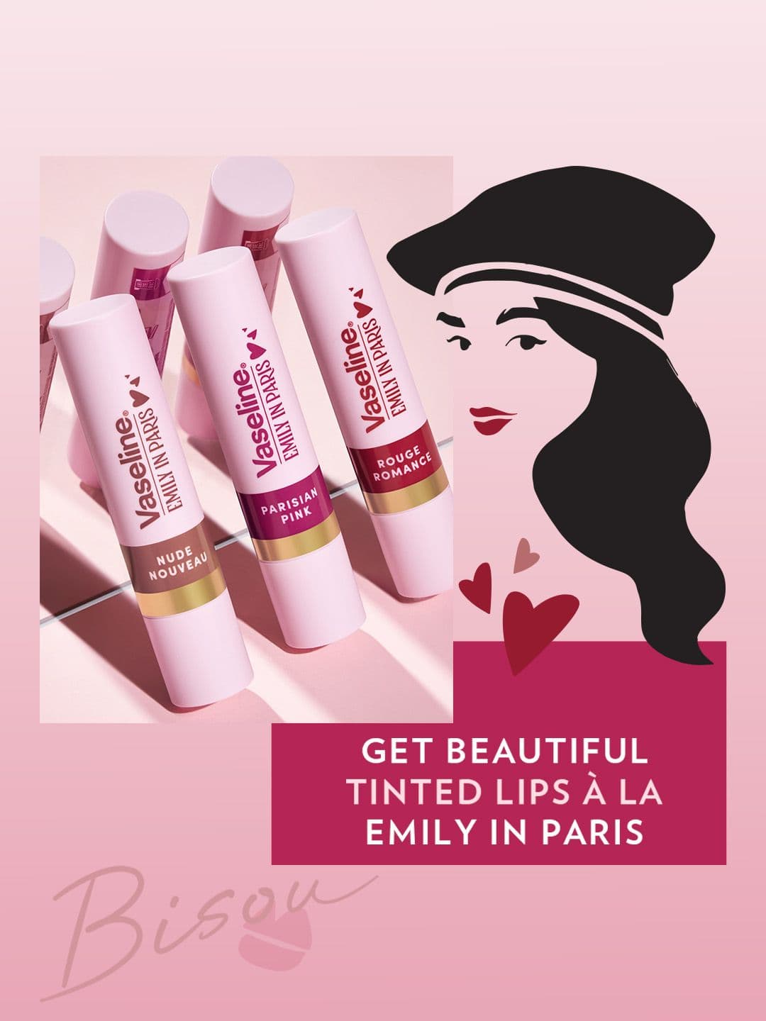 Vaseline Emily in Paris Limited Edition Tinted Lip Balm Stick 3g - Parisian Pink