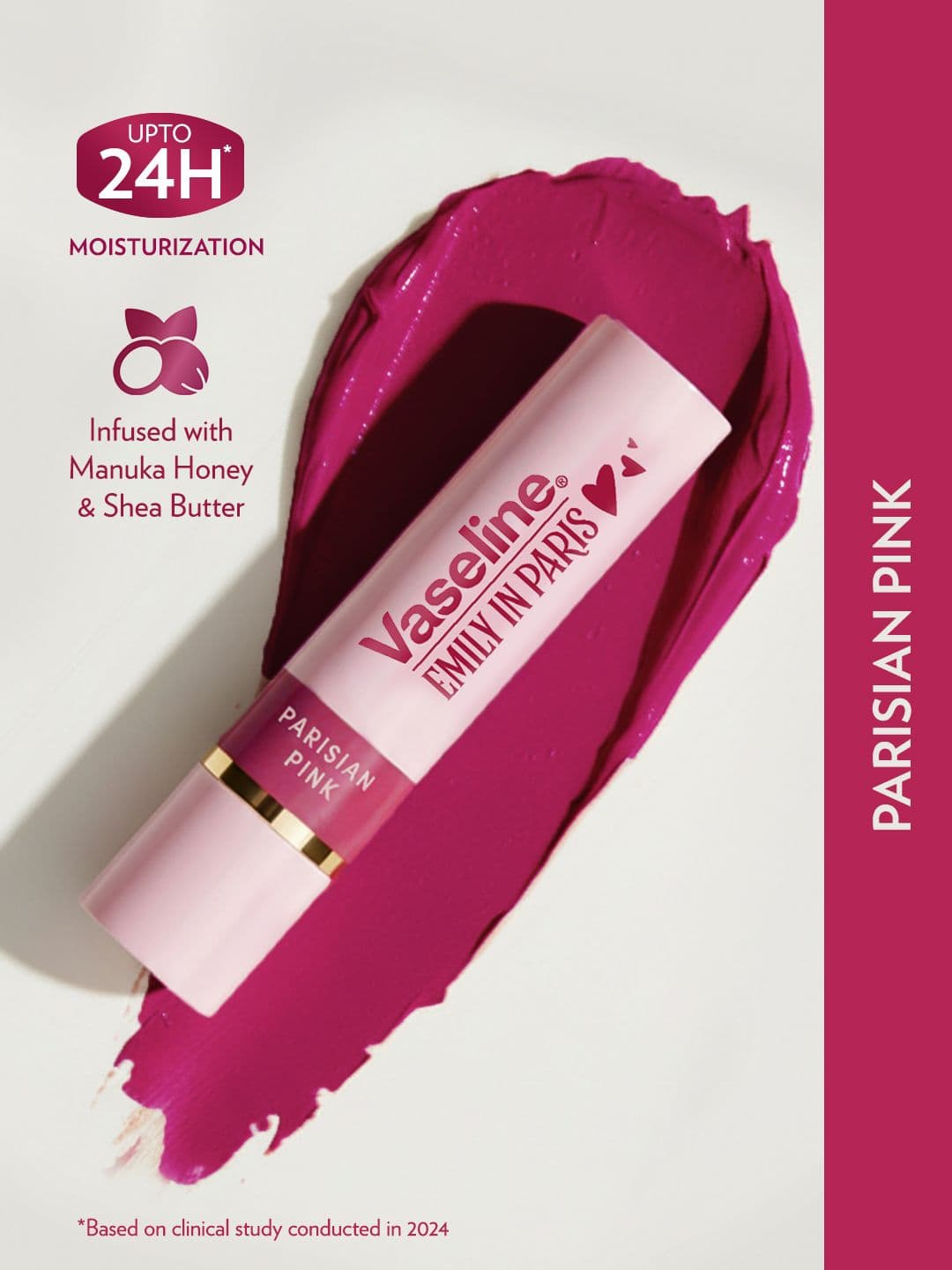 Vaseline Emily in Paris Limited Edition Tinted Lip Balm Stick 3g - Parisian Pink