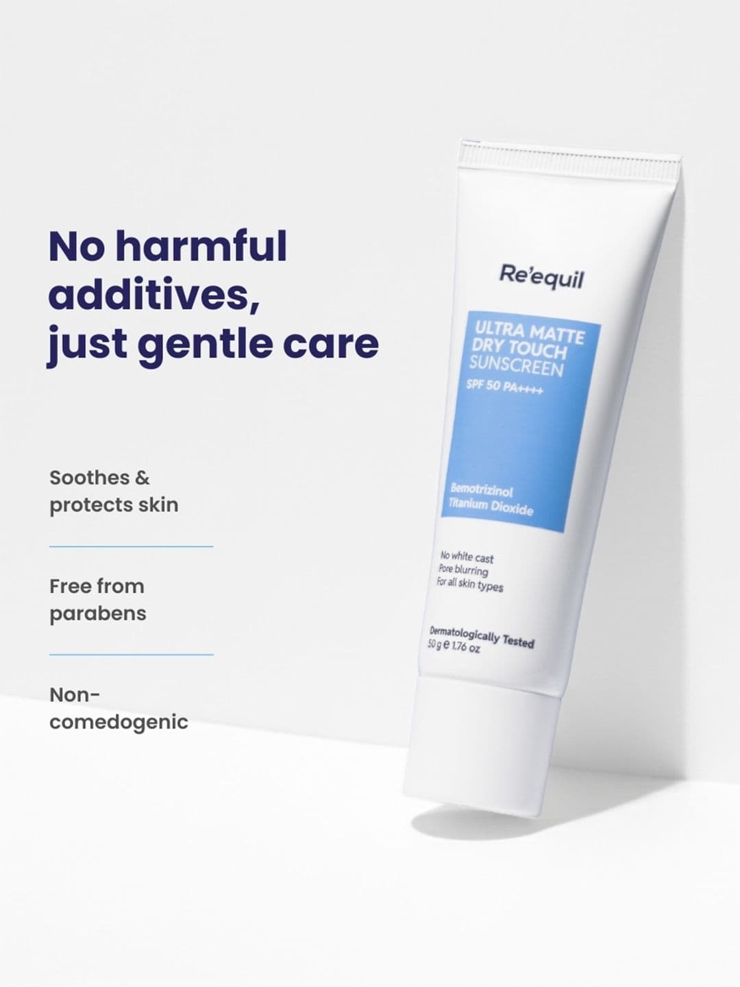 Reequil Ultra Matte Dry Touch Sunscreen Gel SPF 50 PA++++ 50g