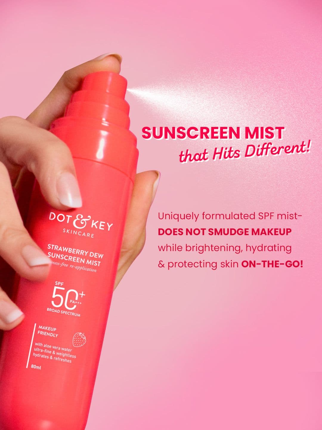 DOT & KEY Strawberry Niacinamide Sunscreen Mist SPF 50+ PA+++