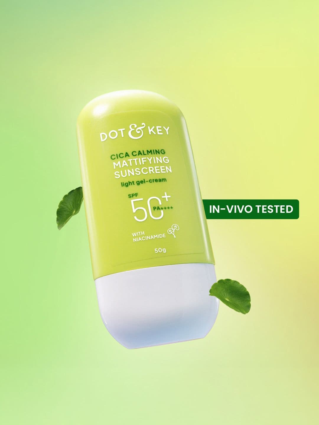 DOT & KEY Cica Calming Matte Sunscreen In-Vivo Tested SPF 50+ PA++++ With Niacinamide -50g