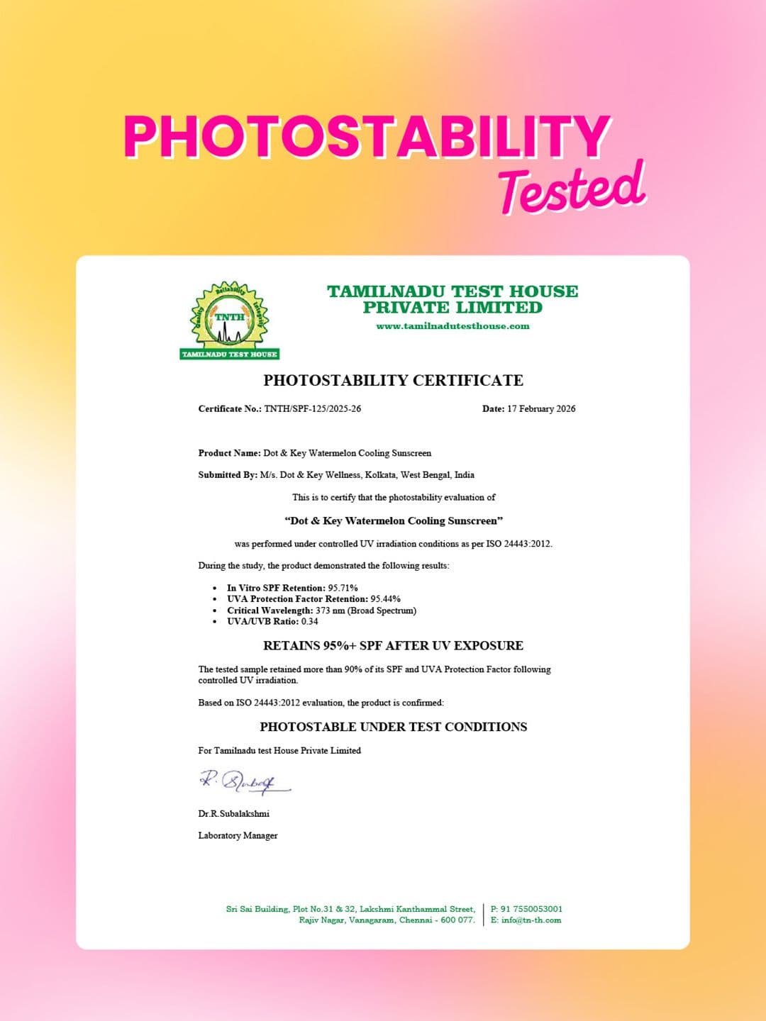 DOT & KEYWatermelon Cooling Sunscreen, In-Vivo Tested SPF 50+ PA++++, With Hyaluronic -50g