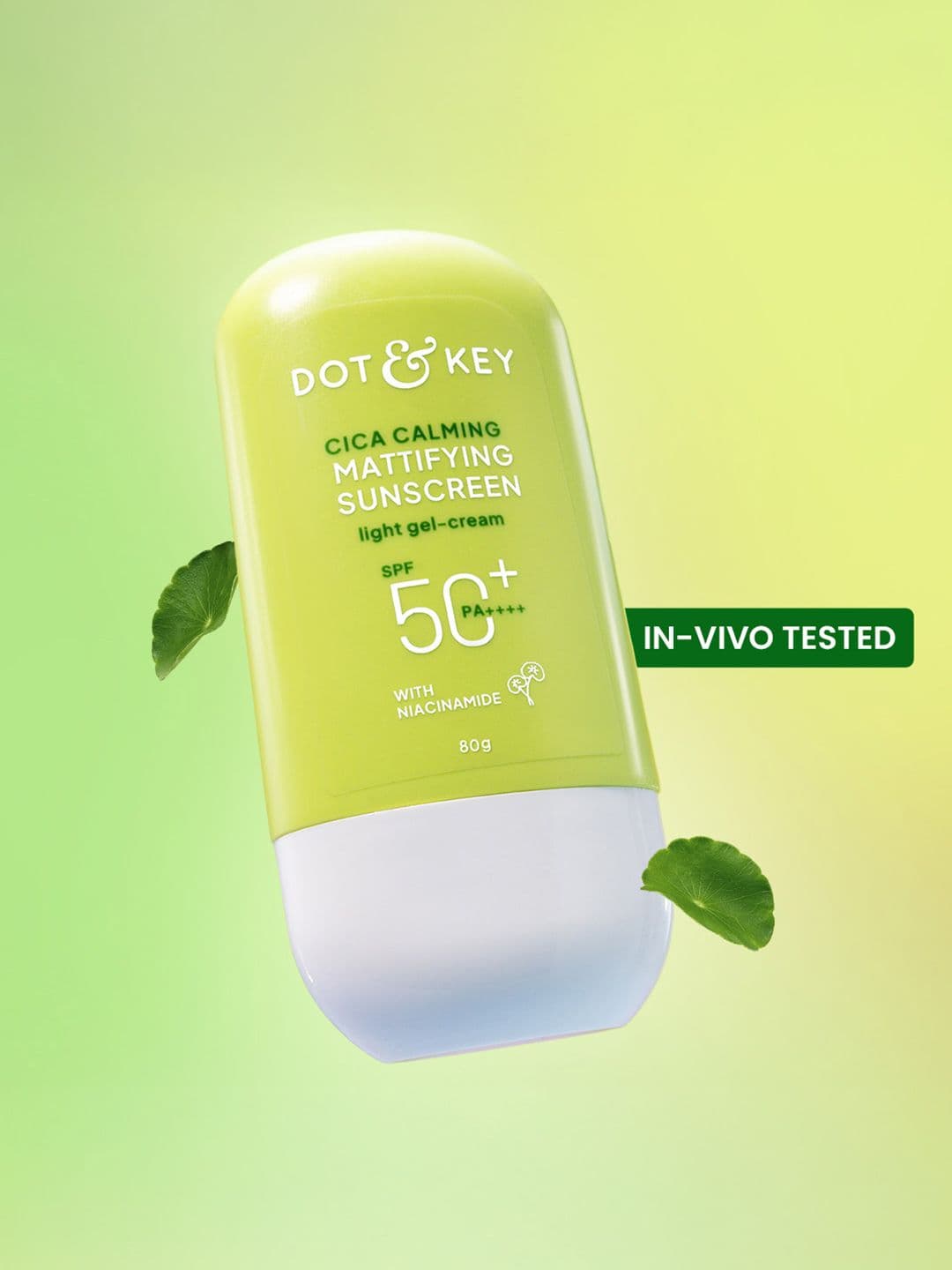 DOT & KEY Cica Calming Matte Sunscreen In-Vivo Tested SPF 50+ PA++++ With Niacinamide -80g
