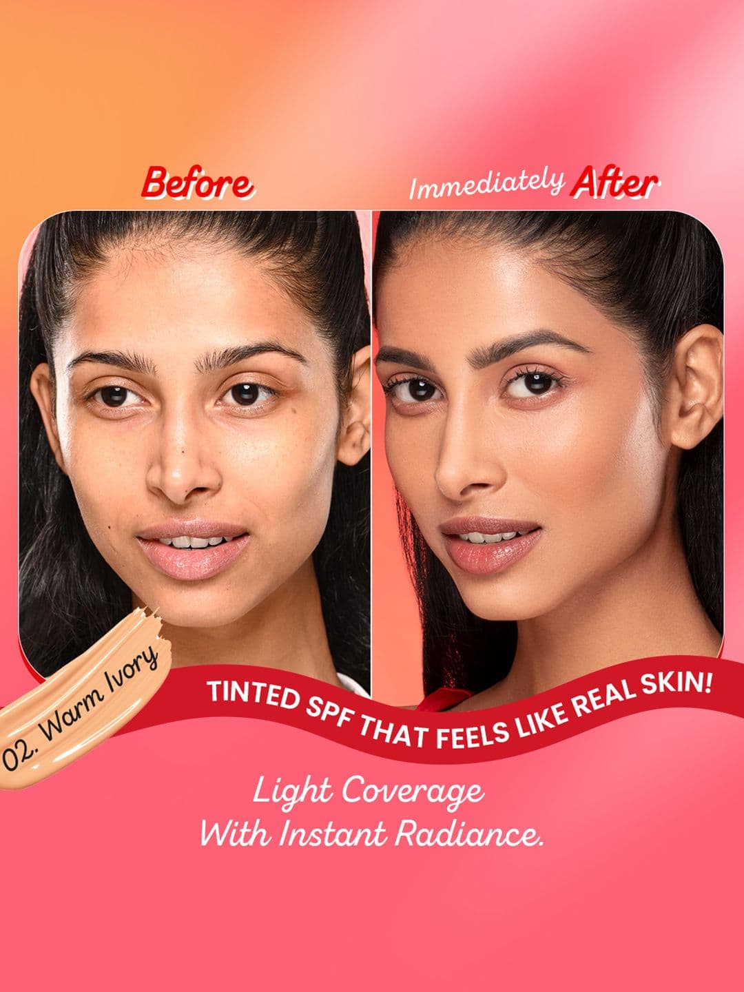 DOT & KEY Strawberry Dew Tinted Sunscreen In-Vivo Tested SPF 50+ PA++++ 50ml Warm Ivory 02