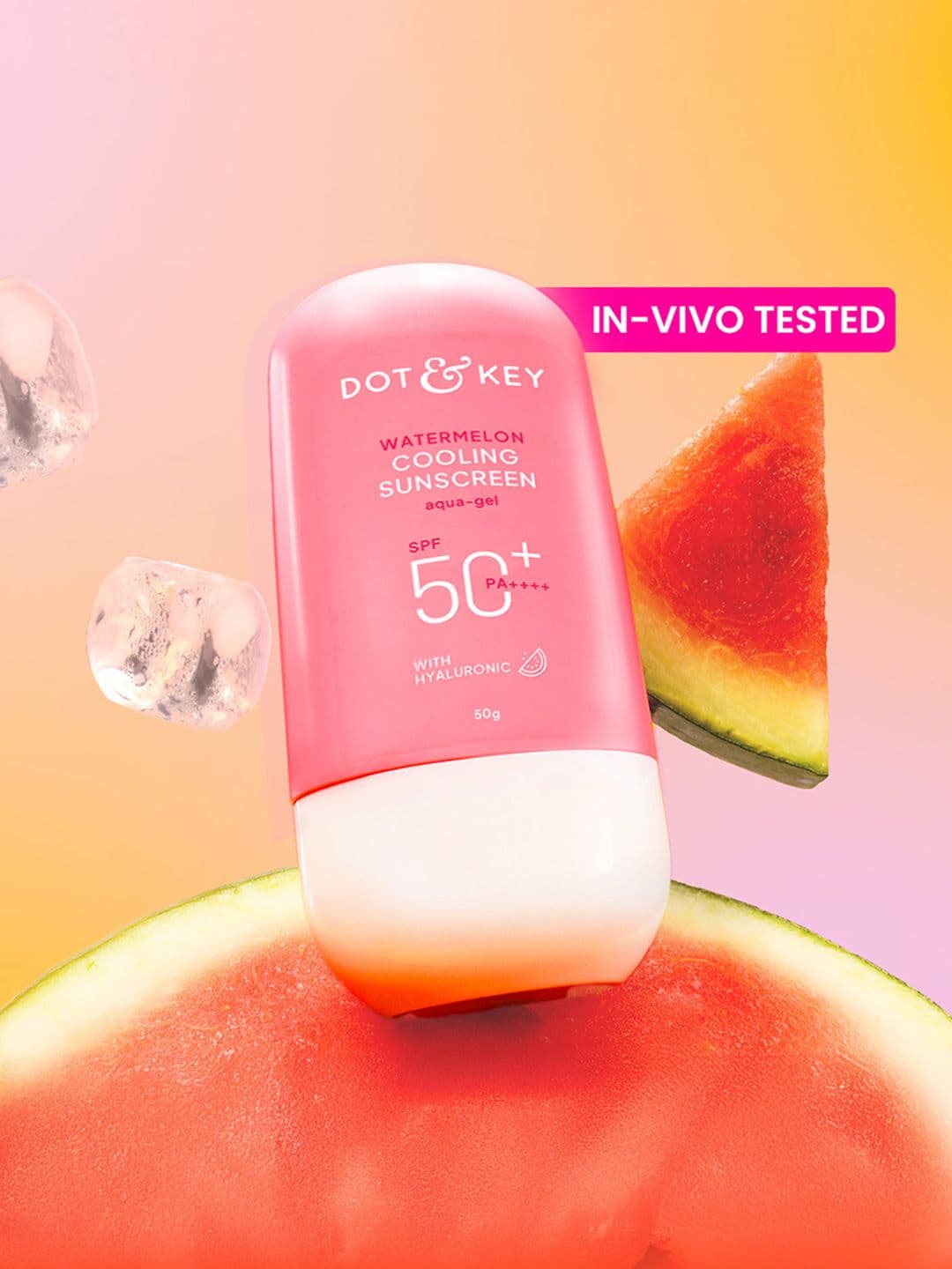 DOT & KEYWatermelon Cooling Sunscreen, In-Vivo Tested SPF 50+ PA++++, With Hyaluronic -50g