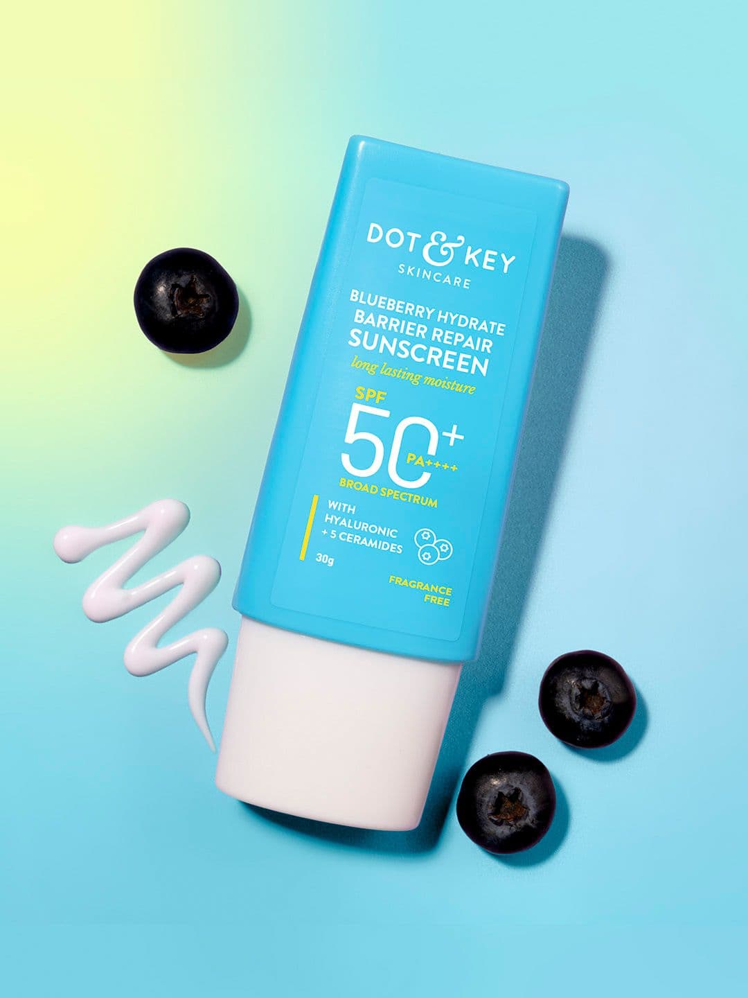 DOT & KEY Blueberry Hydrate Barrier Repair Sunscreen In-Vivo Tested SPF 50+ PA++++ - 30g