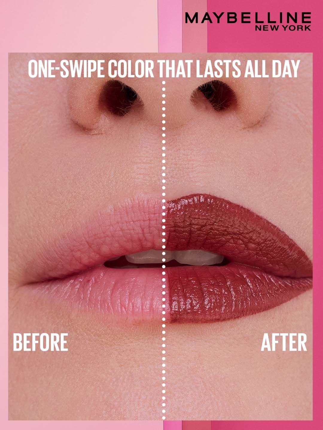 Maybelline New York Satins 8Hr Serum Lipstick - Maybe It's Intense 104