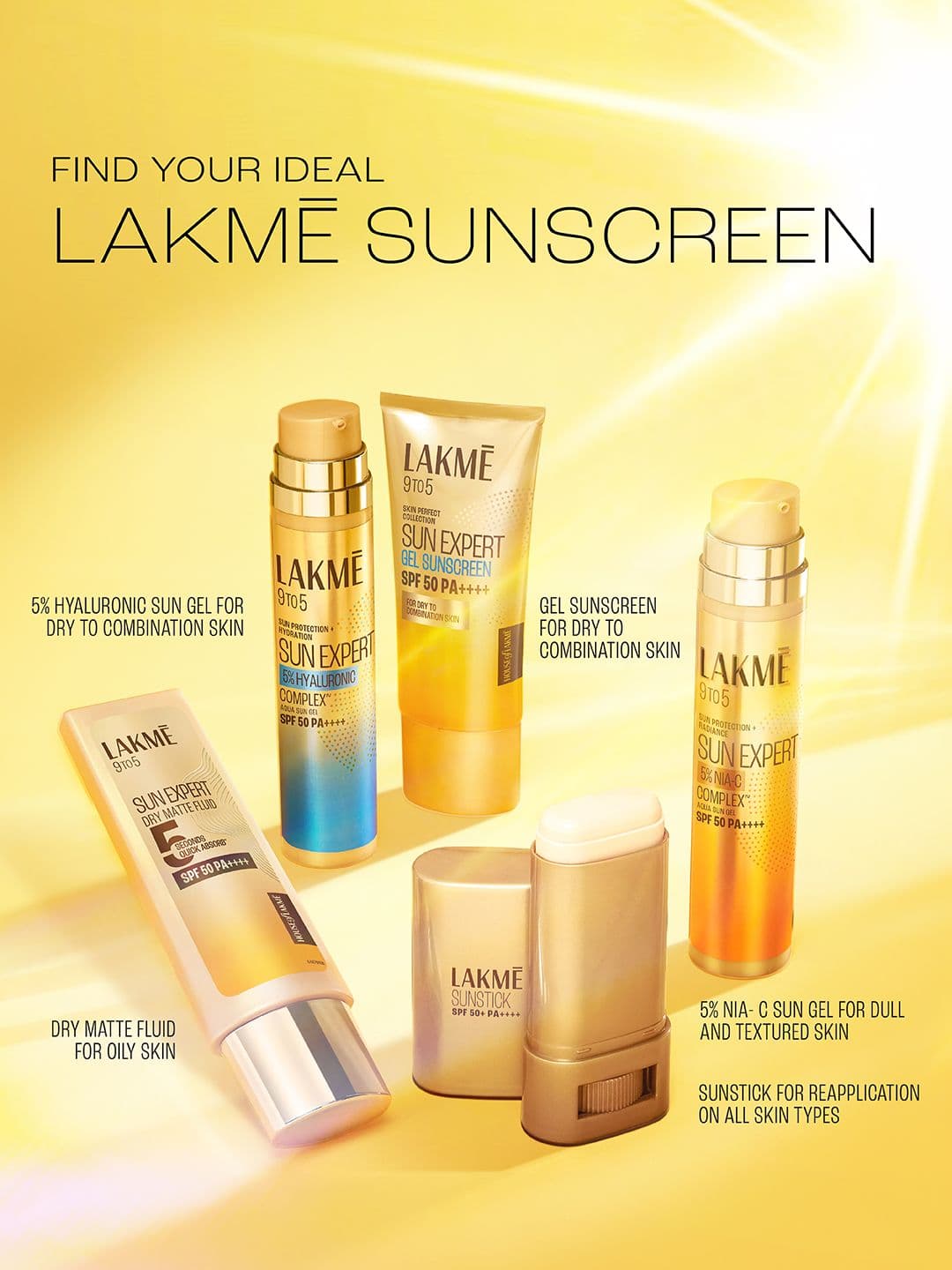 Lakme Sun Expert Dry Matte Fluid SPF 50++++ Sunscreen with ceramide for oily skin - 30ml