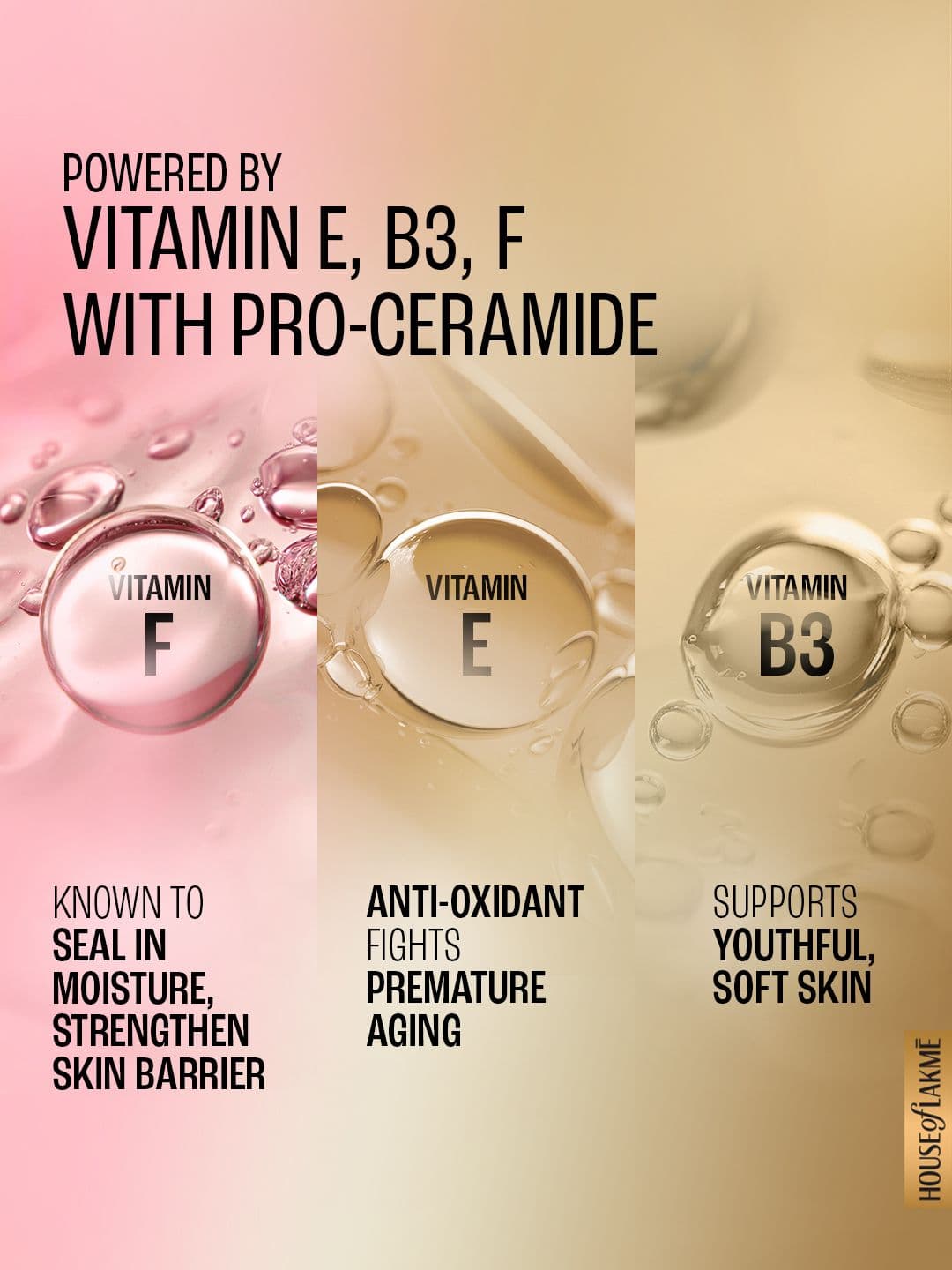 Lakme Dew Drama Gel Creme Pro-Ceramides Vit E + Vit B + Vit F - 50g