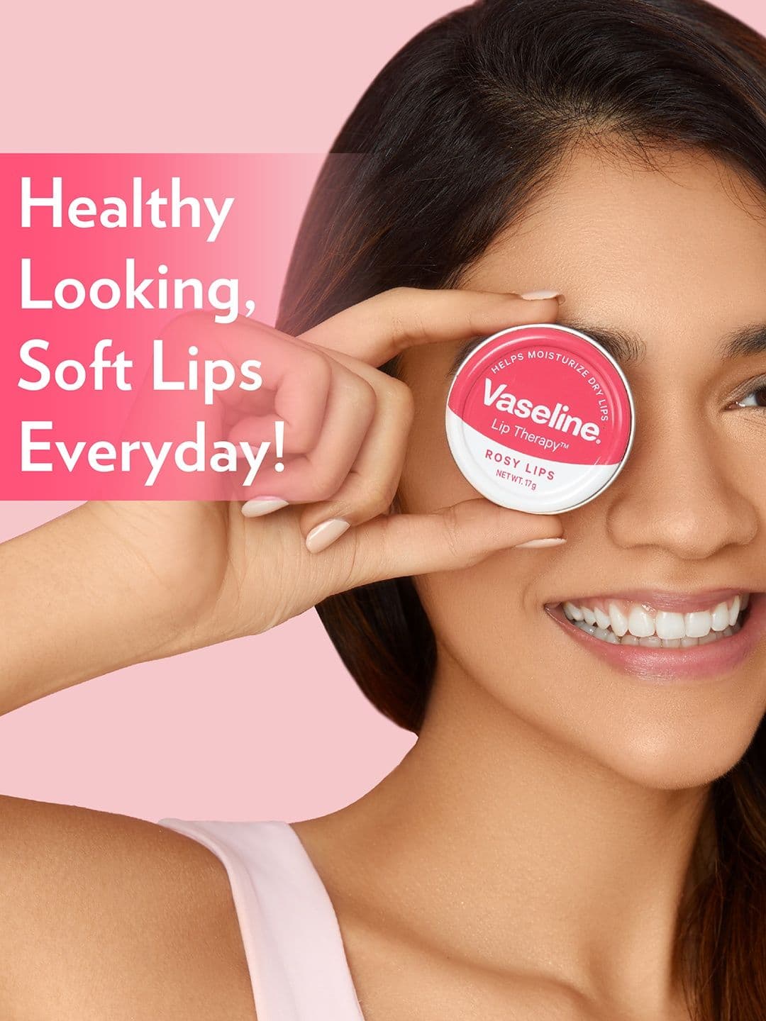 Vaseline Lip Therapy Tins For Moisturised & Soft Lips 17g - Rosy Lips