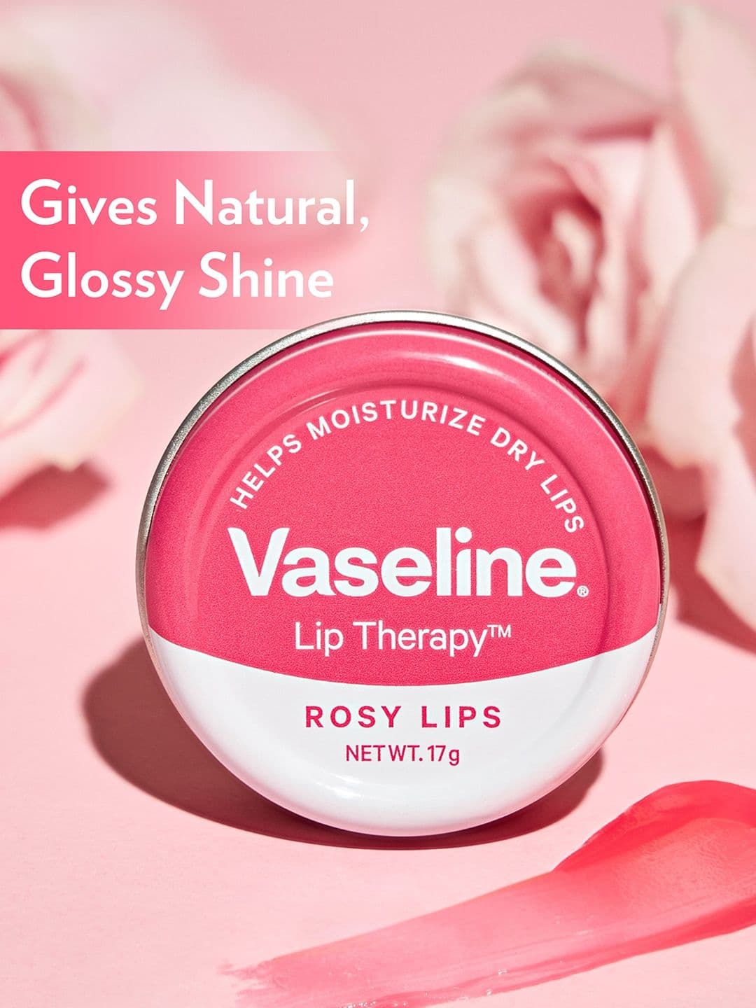 Vaseline Lip Therapy Tins For Moisturised & Soft Lips 17g - Rosy Lips
