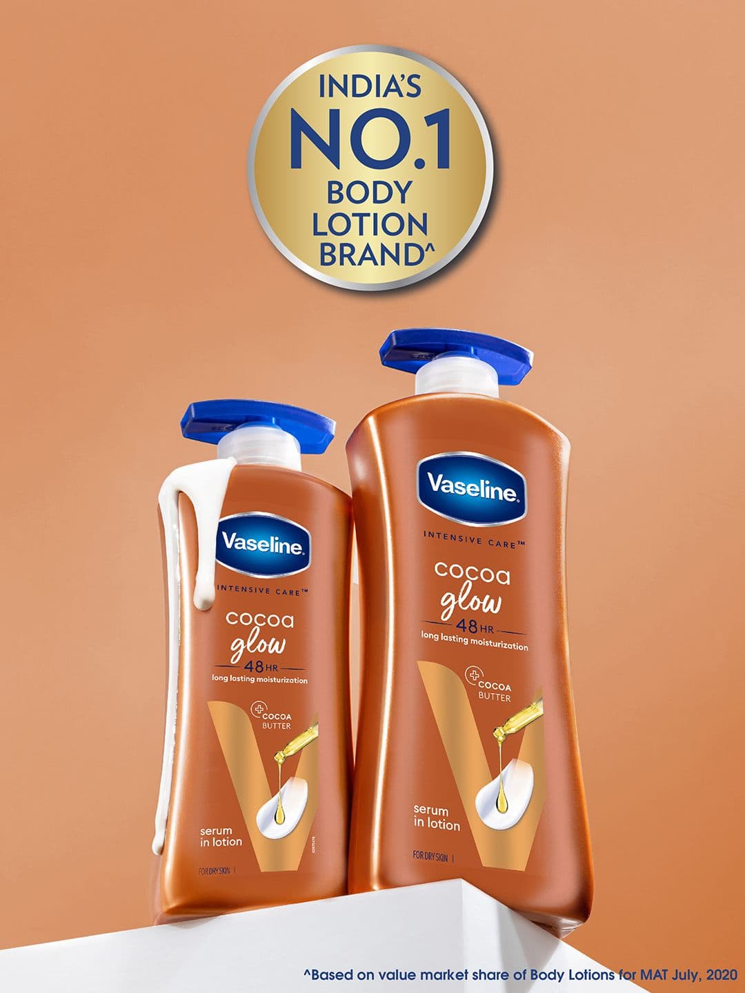 Vaseline Cocoa Glow Serum In Lotion with 100% Pure Cocoa & Shea Butter - 600 ml