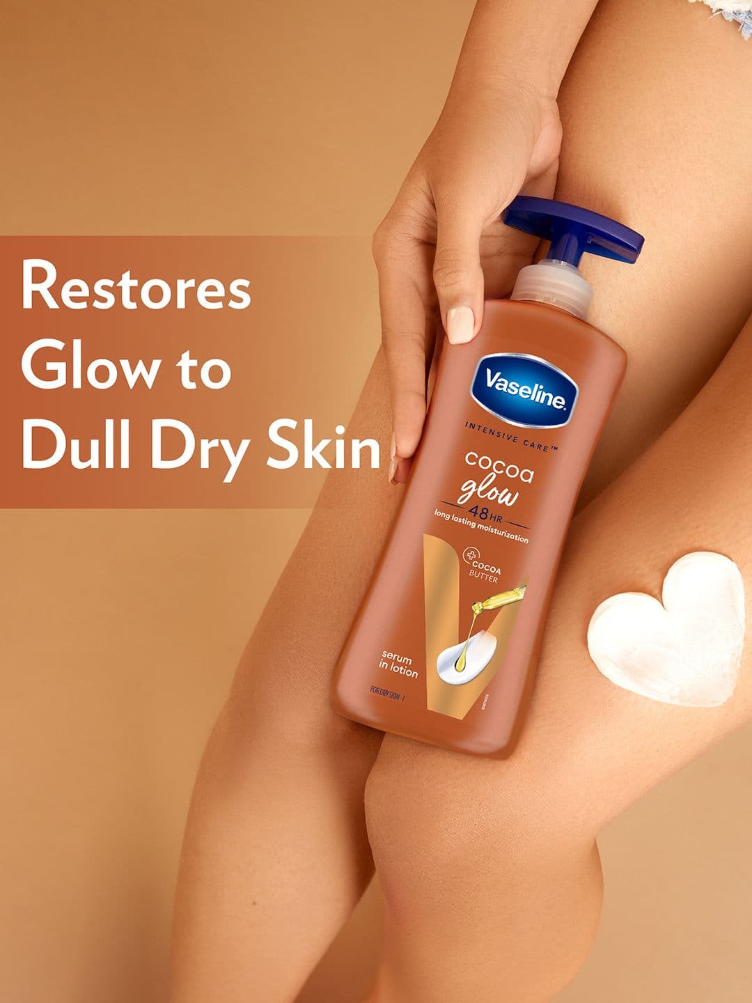 Vaseline Cocoa Glow Serum In Lotion with 100% Pure Cocoa & Shea Butter - 600 ml