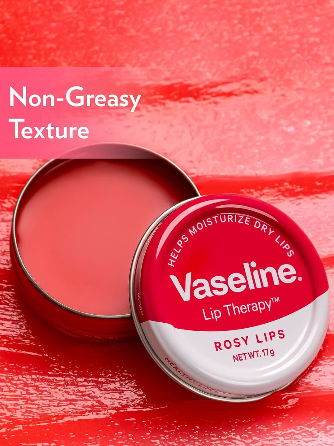 Vaseline Lip Therapy Tins For Moisturised & Soft Lips 17g - Rosy Lips