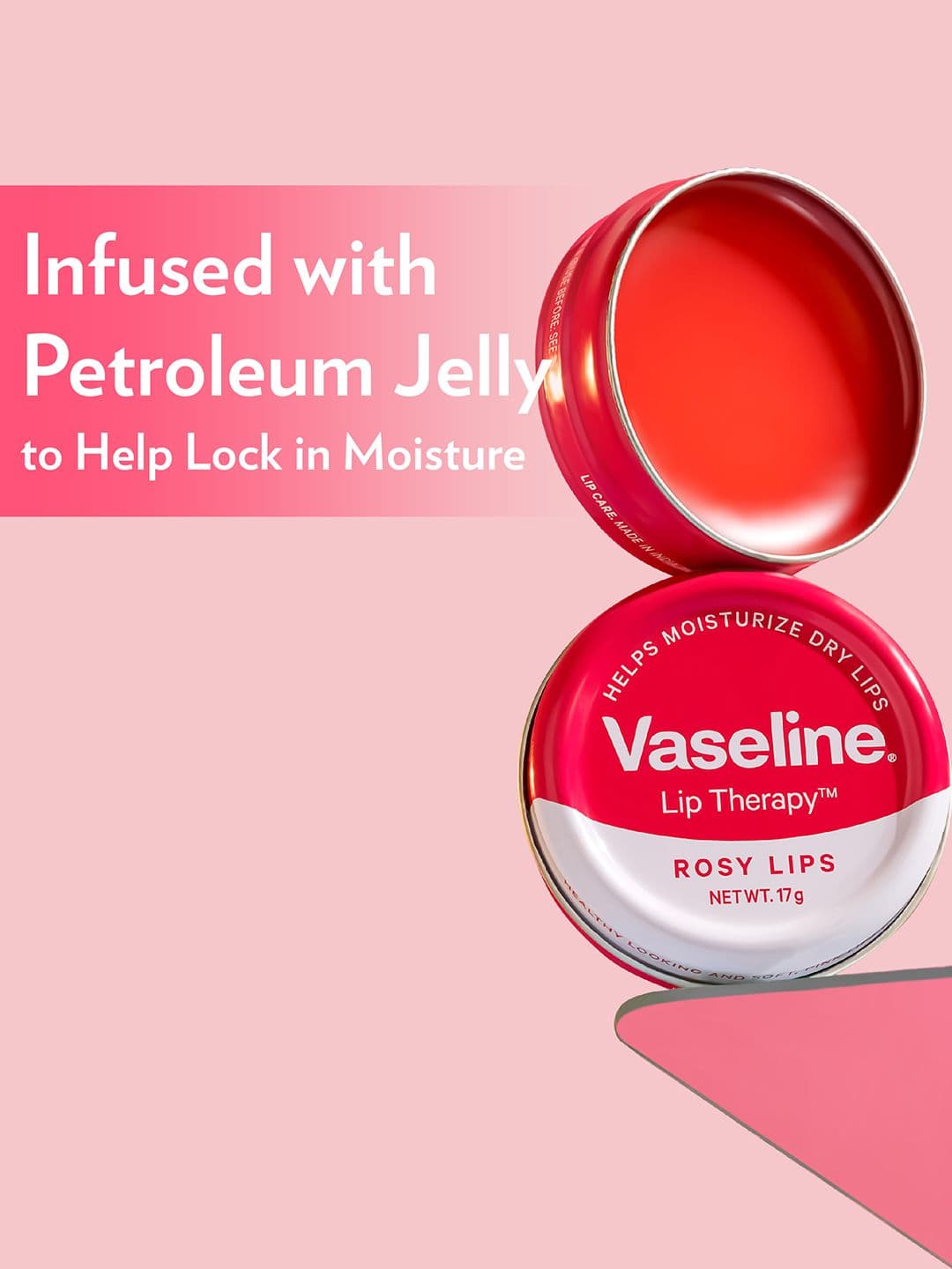 Vaseline Lip Therapy Tins For Moisturised & Soft Lips 17g - Rosy Lips