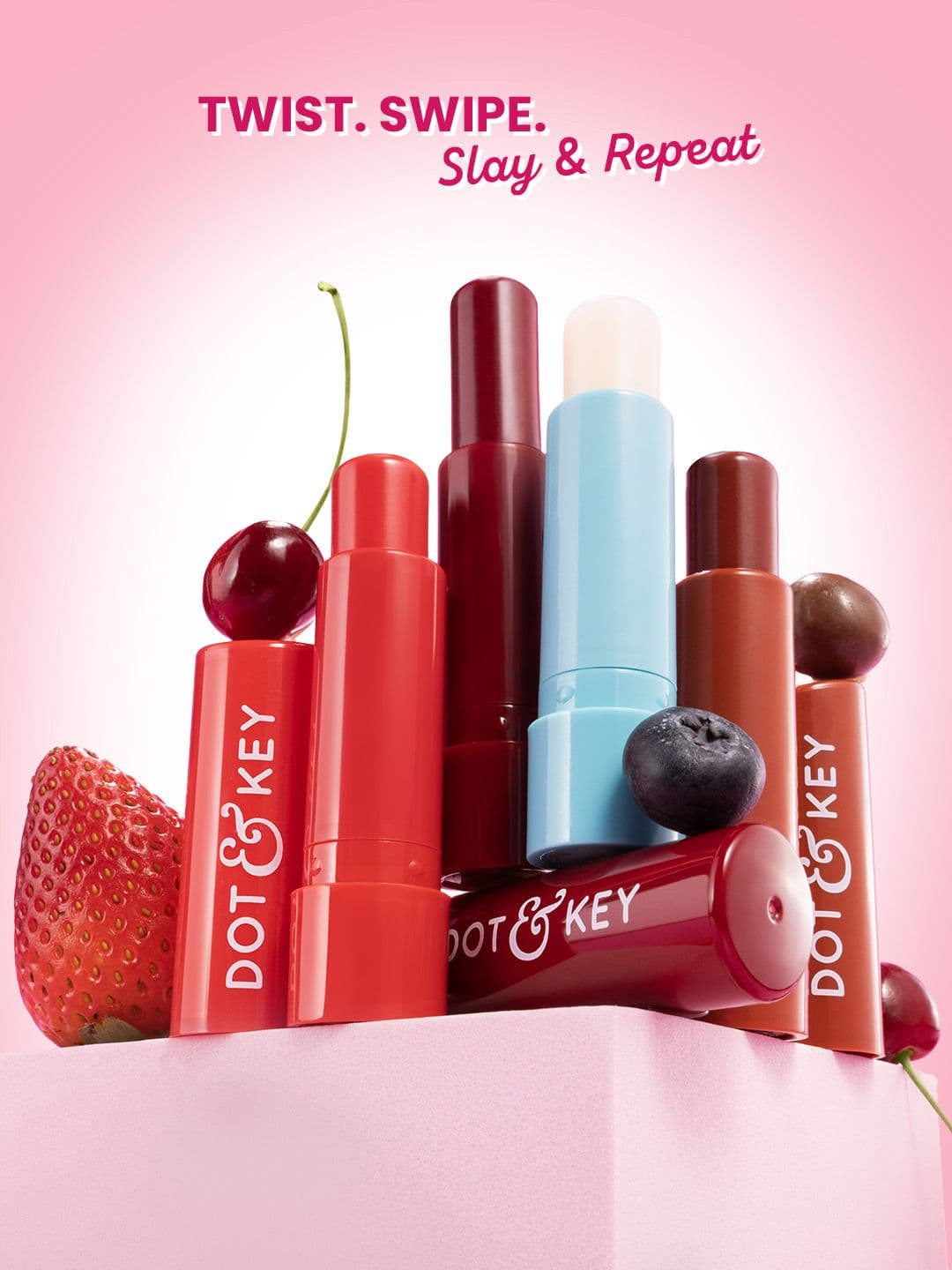DOT & KEY Barrier Repair Hydrating Lip Balm In-Vivo Tested SPF 50+ PA+++ - Cherry Crimson