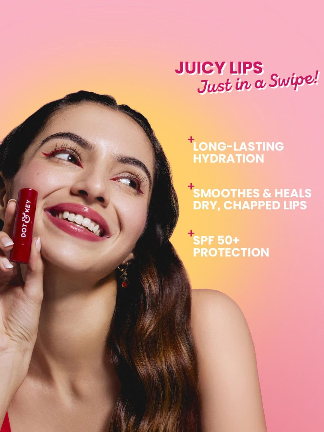 DOT & KEY Barrier Repair Hydrating Lip Balm In-Vivo Tested SPF 50+ PA+++ - Cherry Crimson