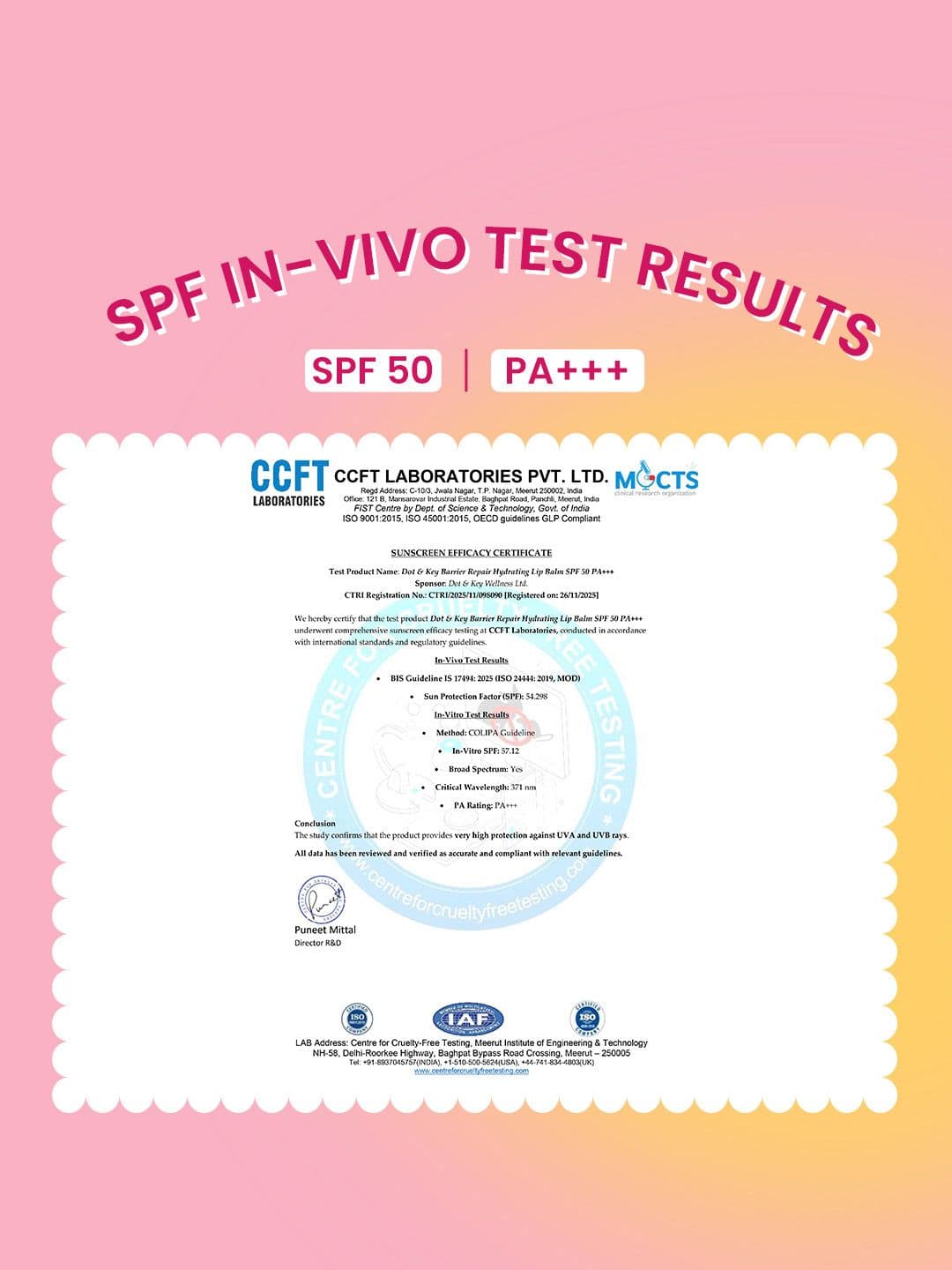 DOT & KEY Barrier Repair Hydrating Lip Balm In-Vivo Tested SPF 50+ PA+++ - Cherry Crimson