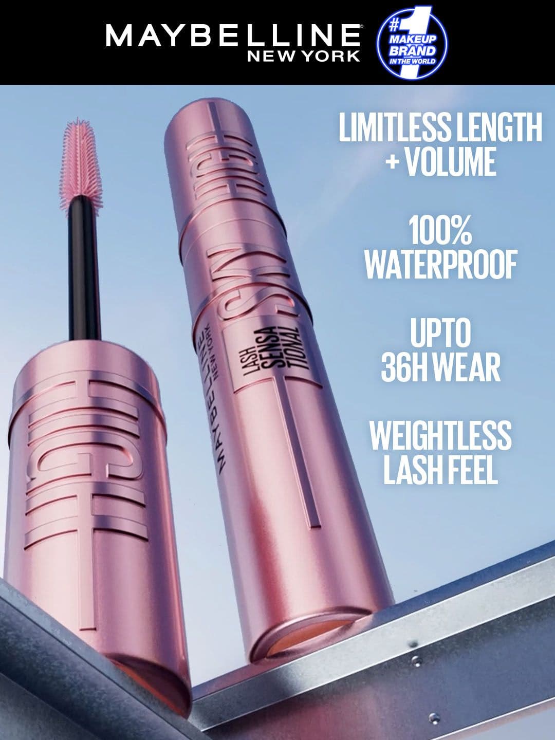 Maybelline New York Lash Sensational Sky High Waterproof Mascara 6 ml - Very Black