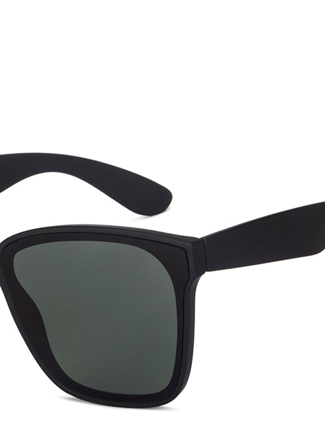 Vincent Chase by Lenskart Unisex Green Lens & Black Wayfarer Sunglasses with UV Protected Lens