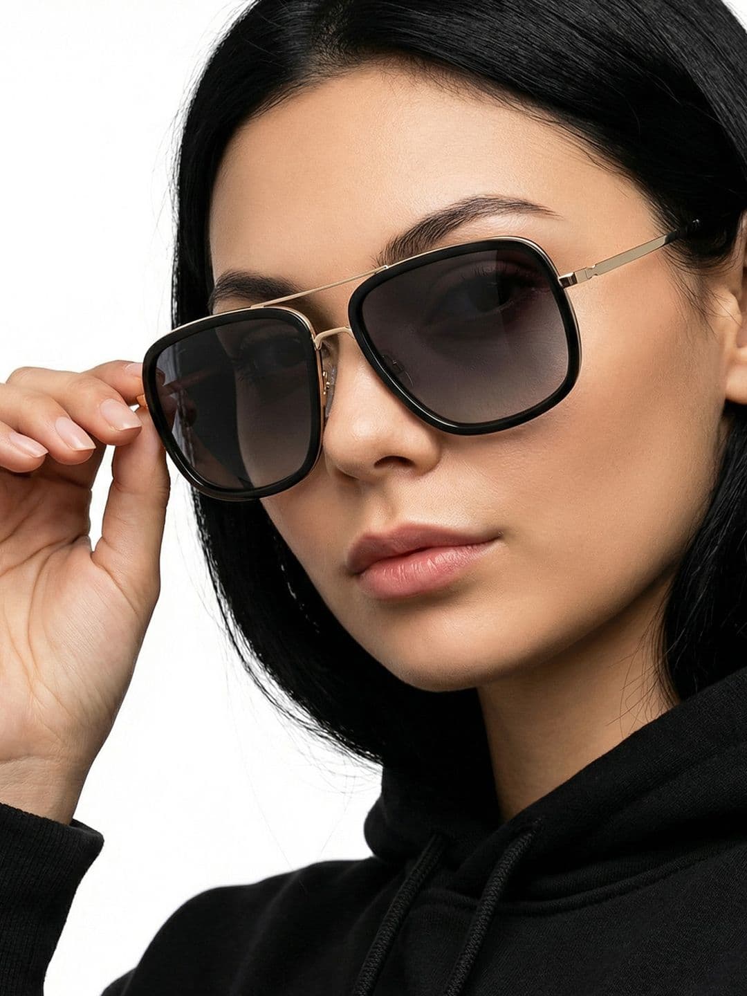 Vincent Chase by Lenskart Unisex Grey Lens Square Sunglasses with Polarised and UV Protected Lens