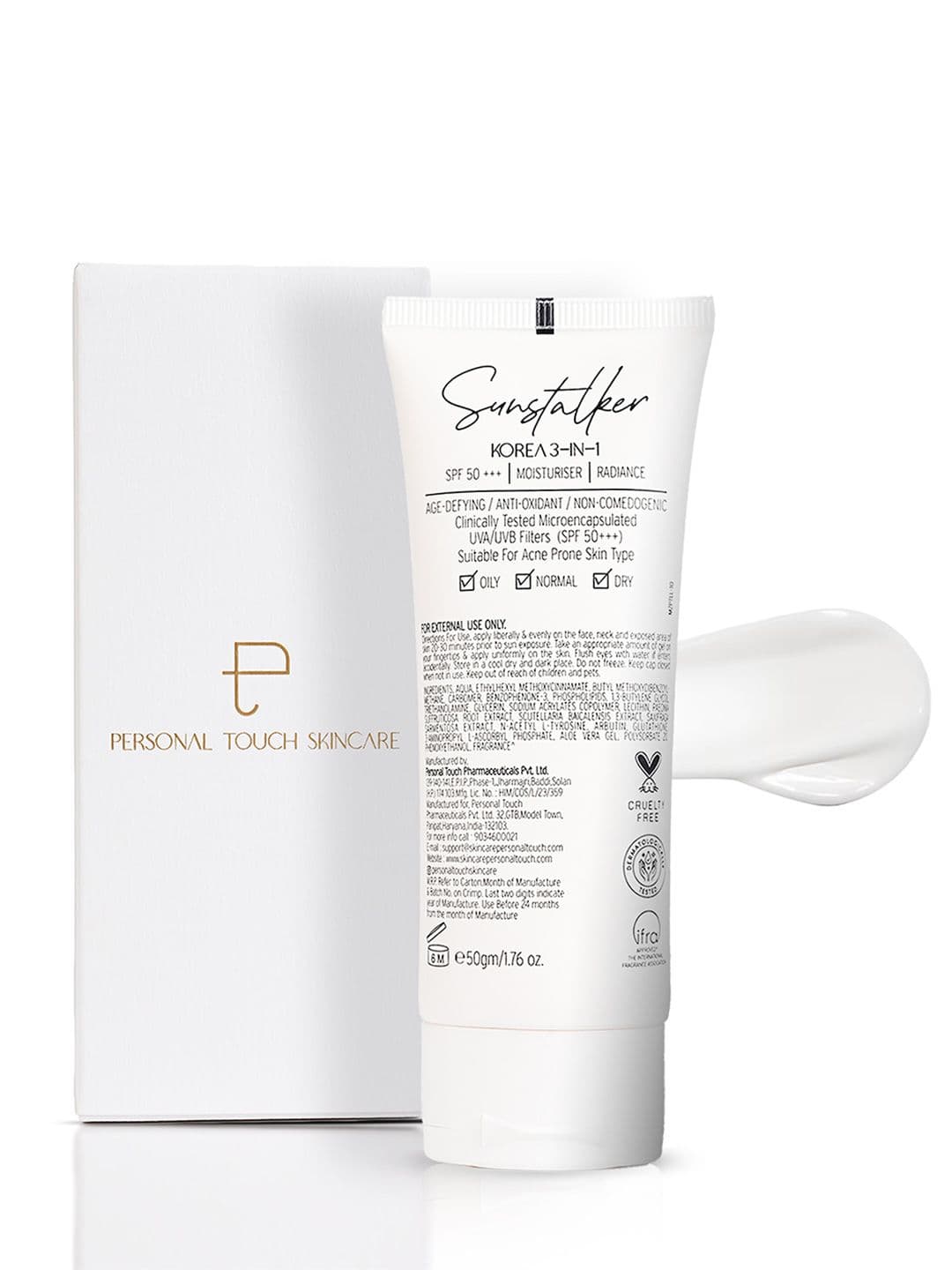 Personal Touch Skincare Sunstalker Korea 3-1 Water Based Sunscreen - 50g