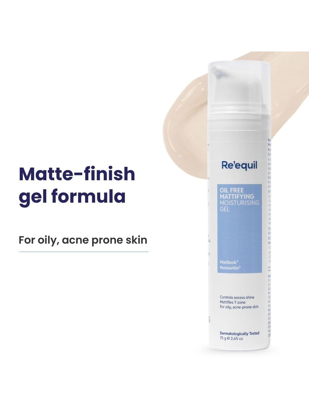 Reequil Oil Free Mattifying Moisturising Gel- 75 g