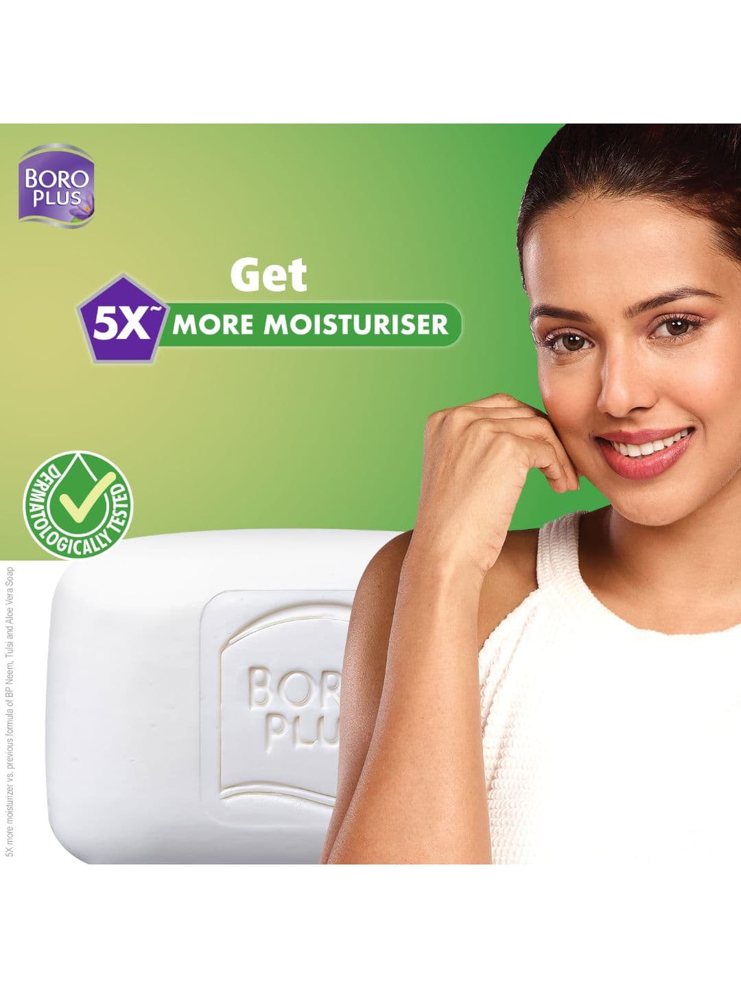 BOROPLUS Set of 6 Antiseptic & Moisturising Soap with Neem Tulsi & Aloe Vera - 125 g Each