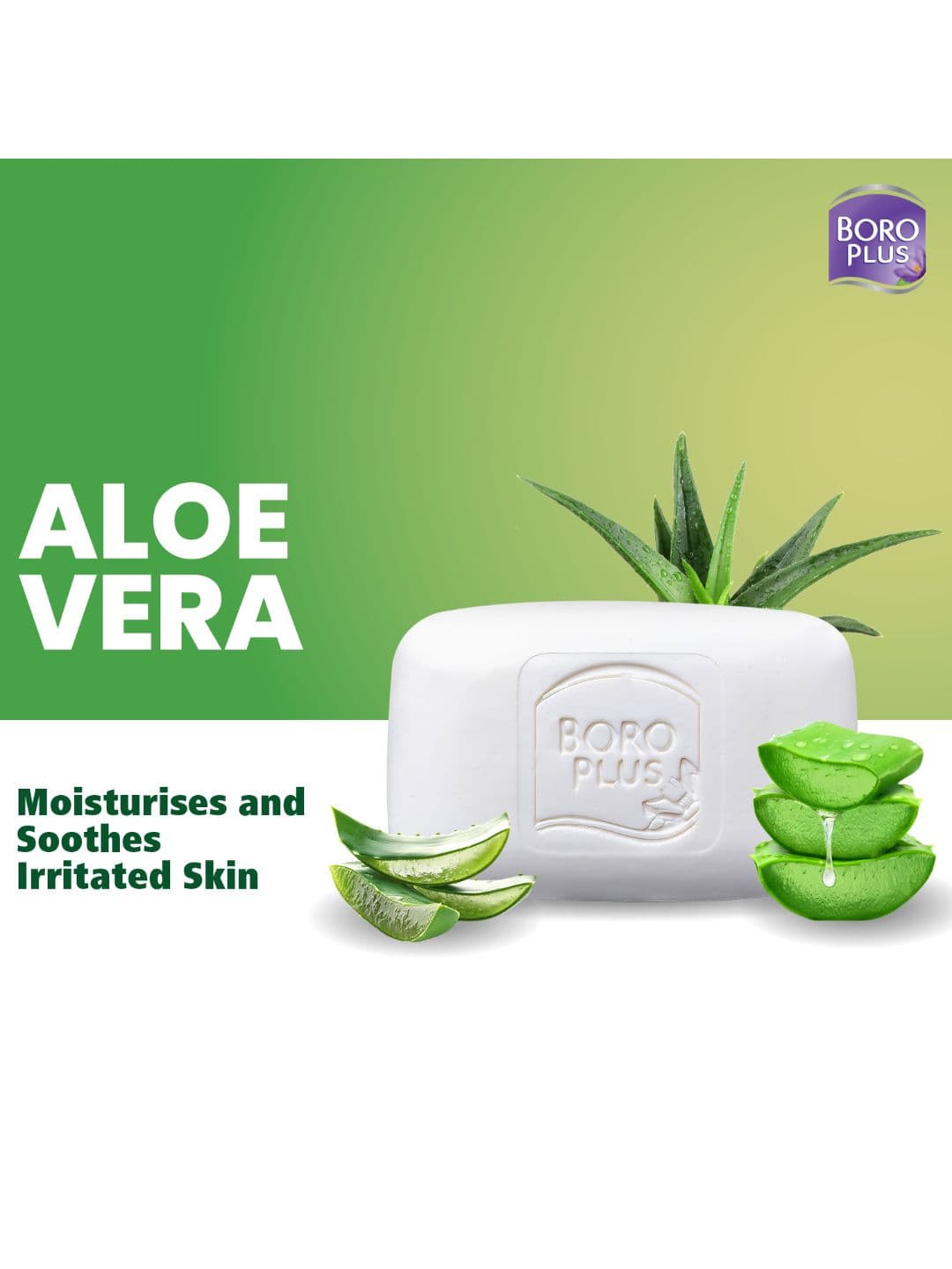 BOROPLUS Set of 6 Antiseptic & Moisturising Soap with Neem Tulsi & Aloe Vera - 125 g Each