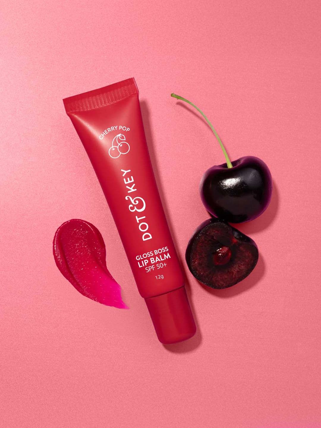 DOT & KEY Gloss Boss Lip Balm In-Vivo Tested SPF 50+ PA+++, Cherry Pop