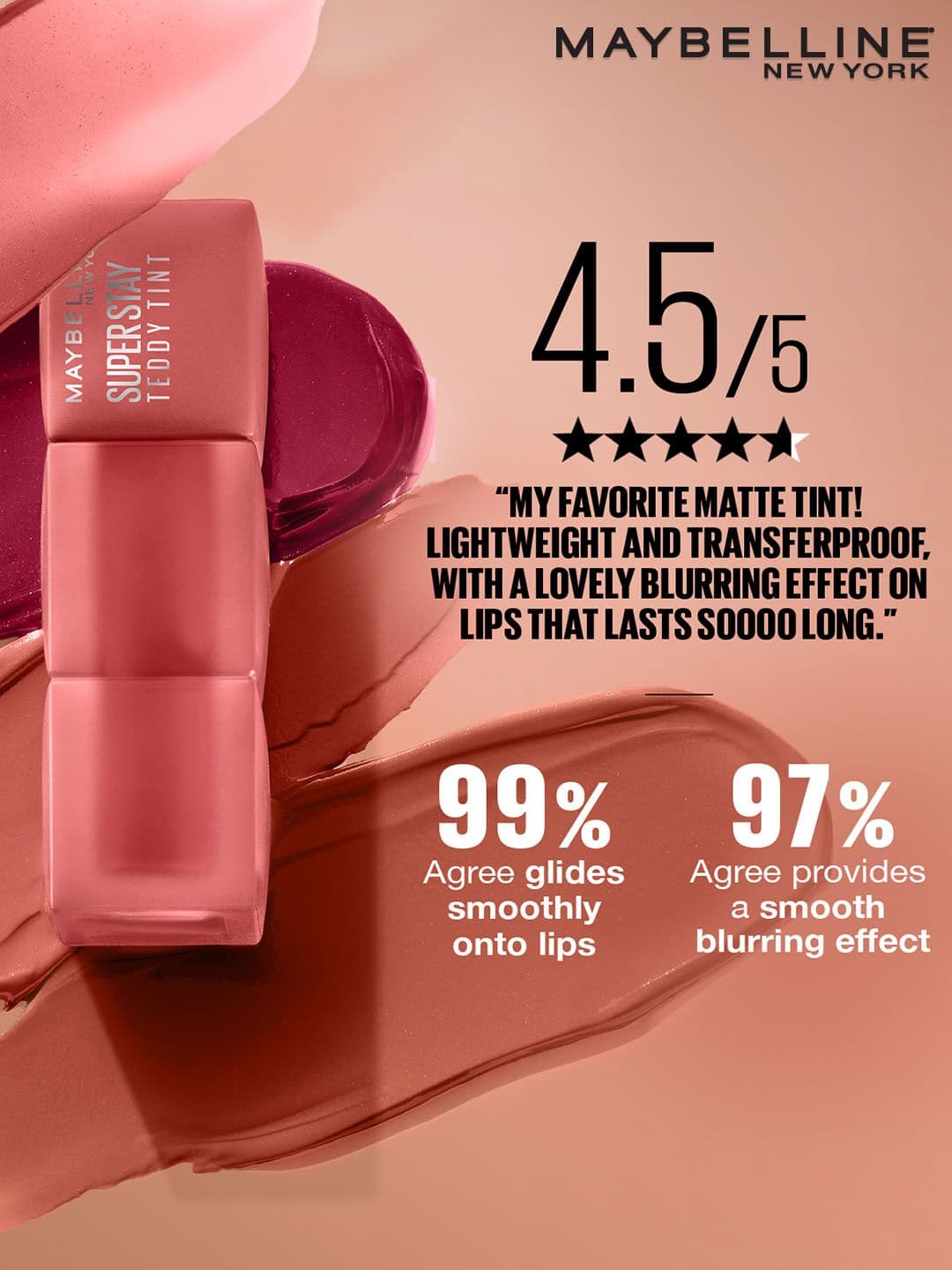 Maybelline New York Superstay Teddy Tint Lip & Cheek Color 5ml - Mascara Tear