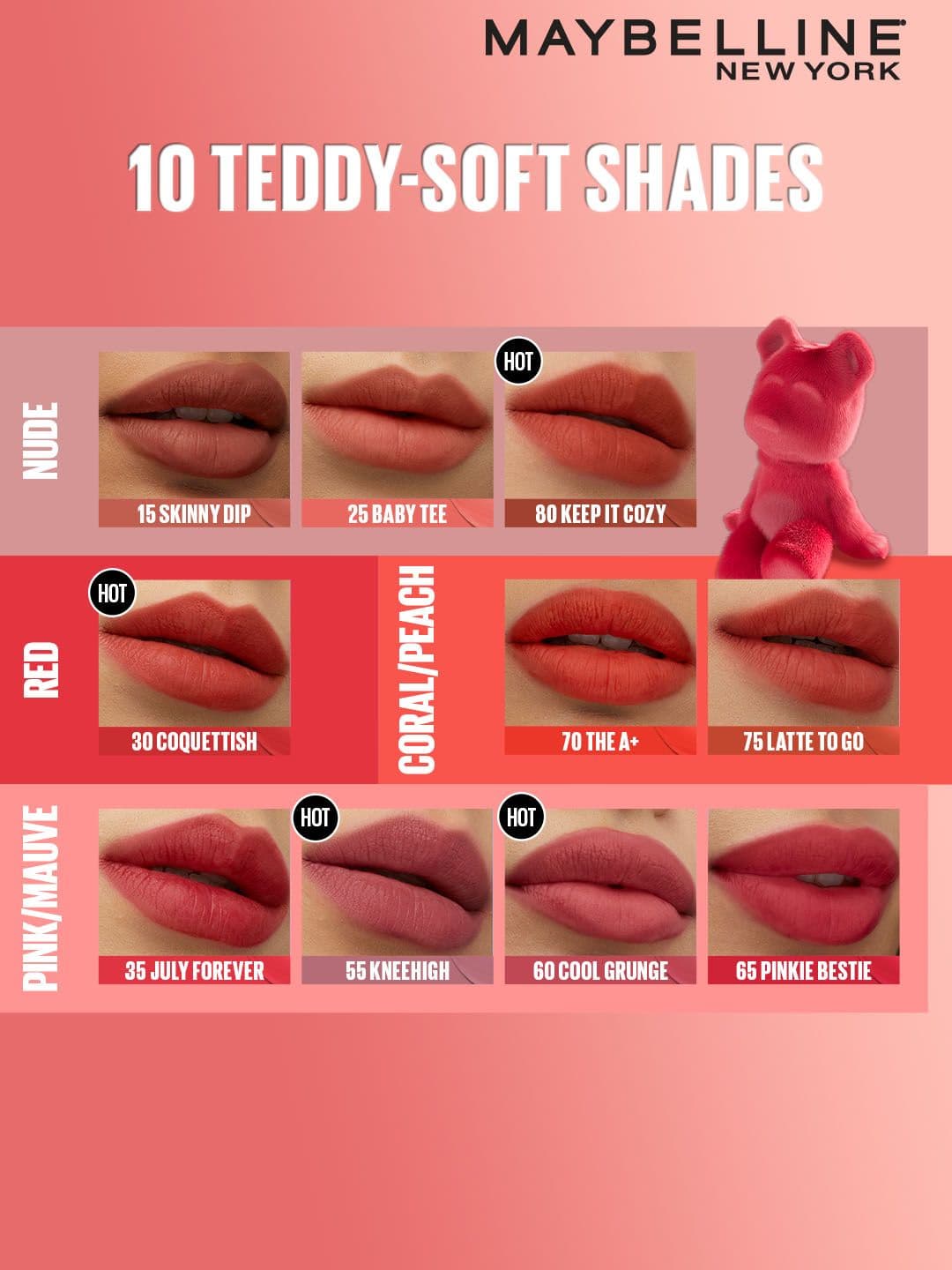 Maybelline New York Superstay Teddy Tint Lip & Cheek Color 5 ml - Latte To Go 75