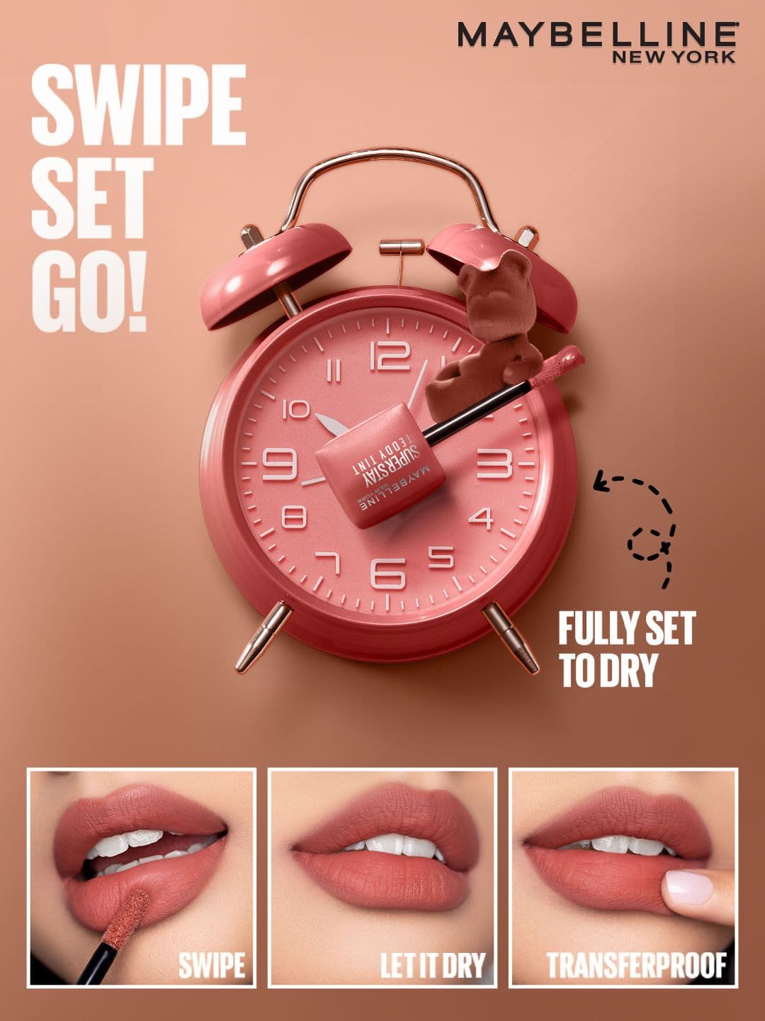 Maybelline New York Superstay Teddy Tint Lip & Cheek Color 5ml - Tomato Girl