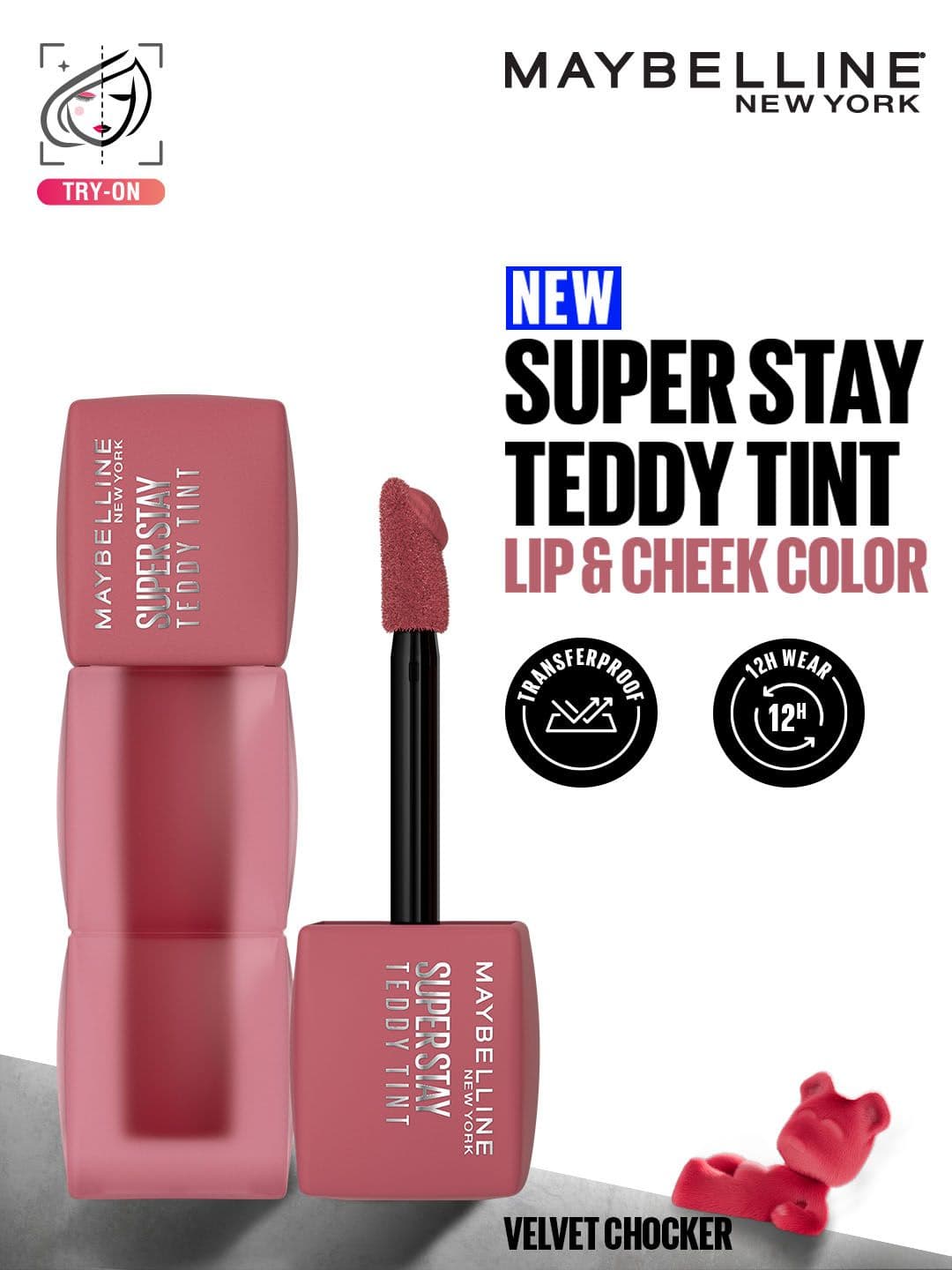 Maybelline New York Superstay Teddy Tint Lip & Cheek Color 5ml - Velvet Choker