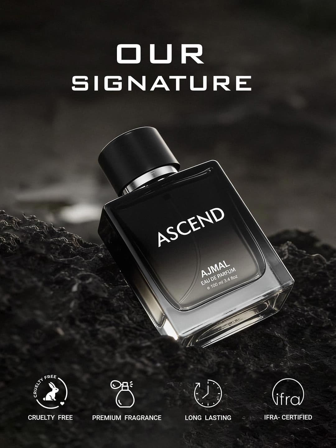 Ajmal Men Ascend Citrus Woody EDP Perfume - 100ml - Fresh Fragrance